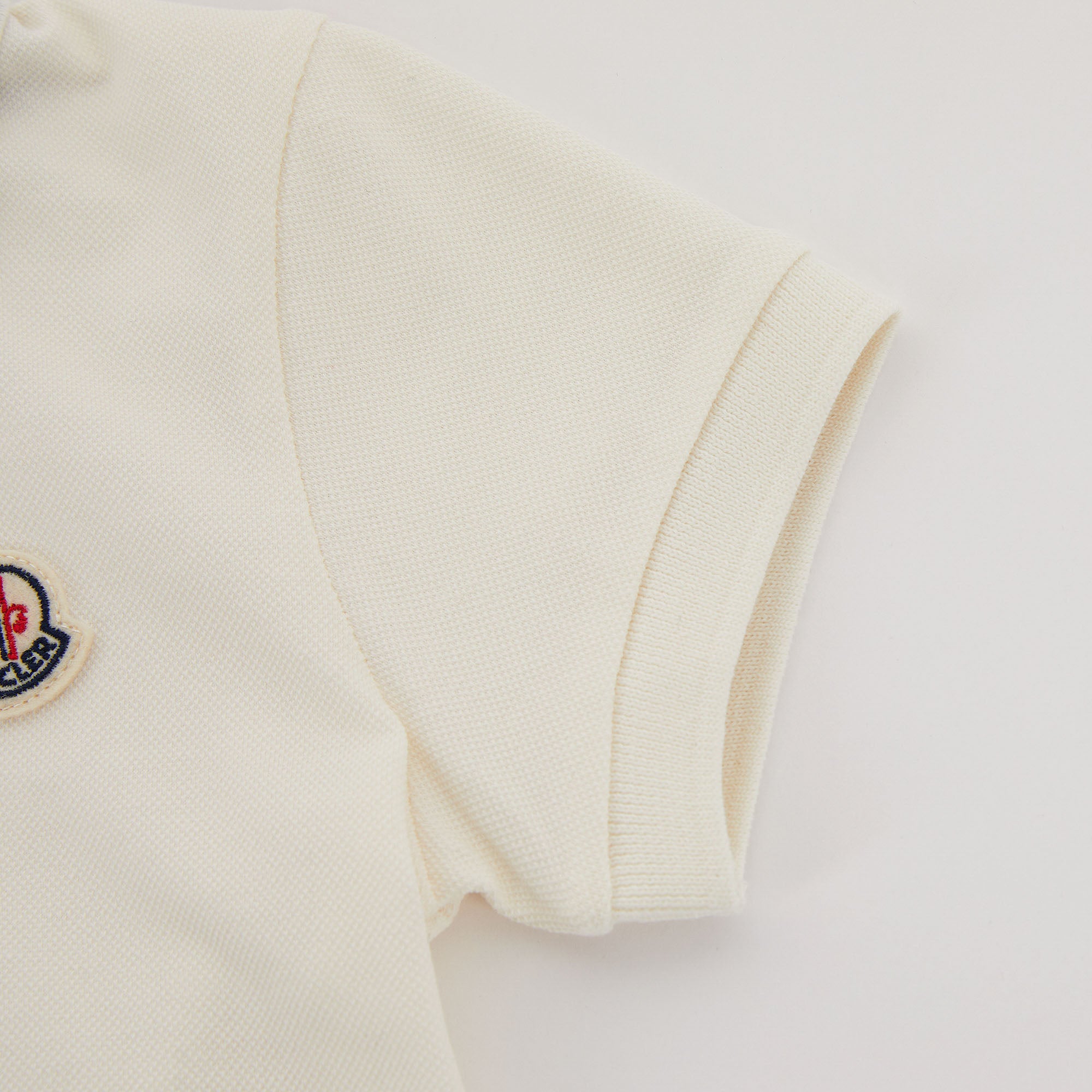 Girls White Logo Cotton Polo Shirt