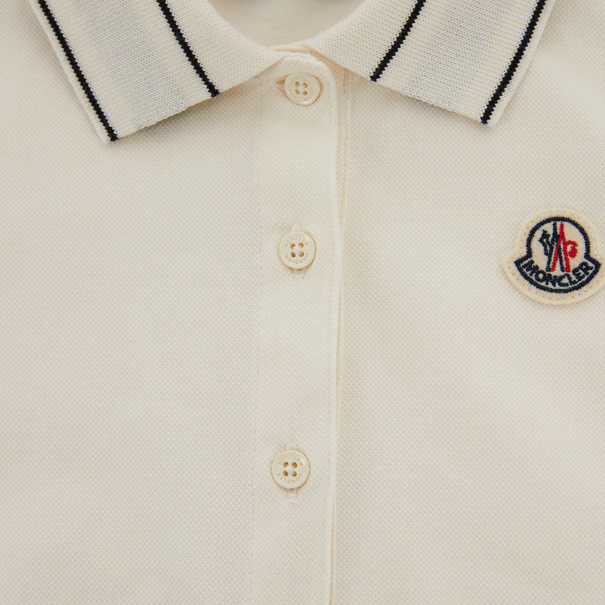 Girls White Logo Cotton Polo Shirt