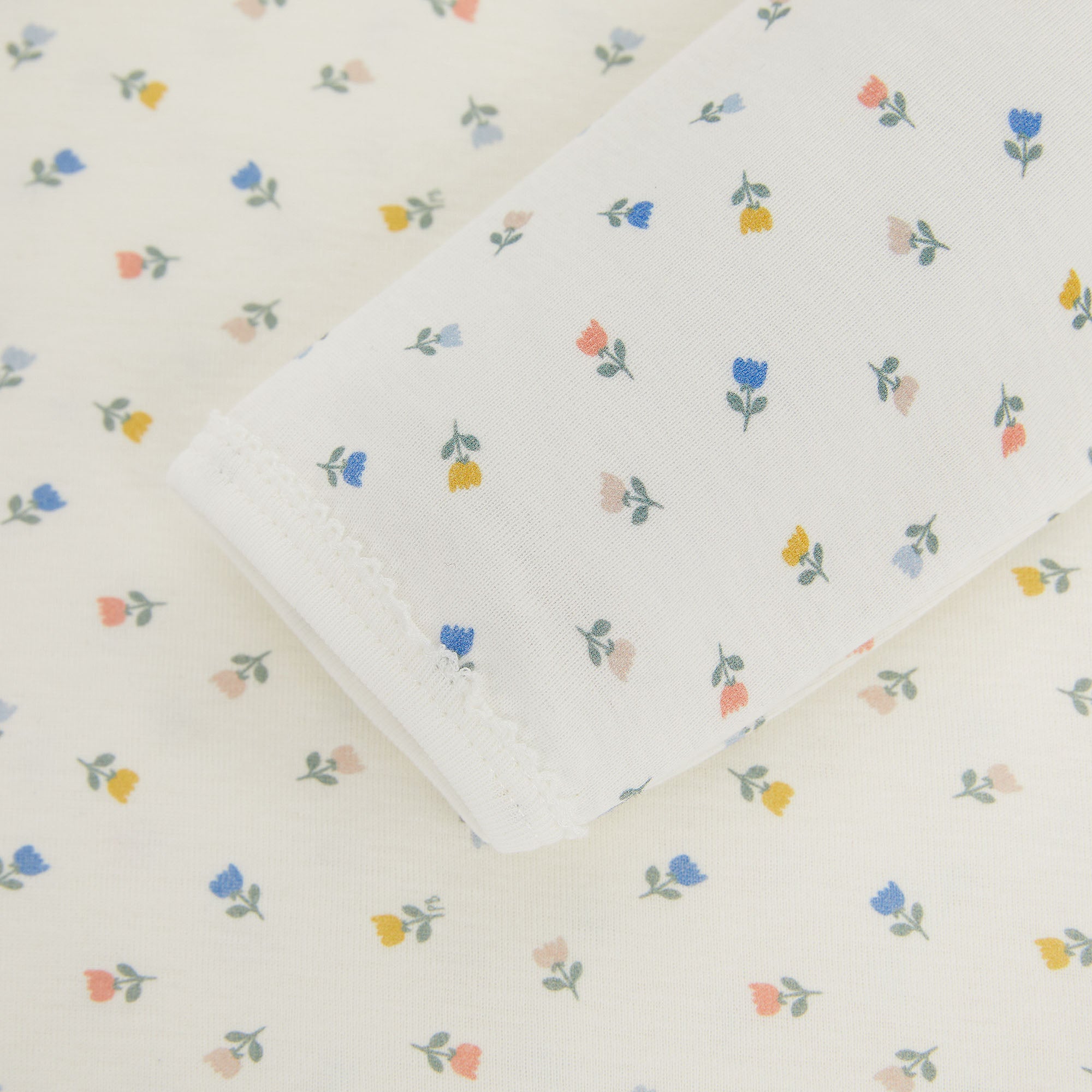 Girls White Printed Cotton Nightwear Dress