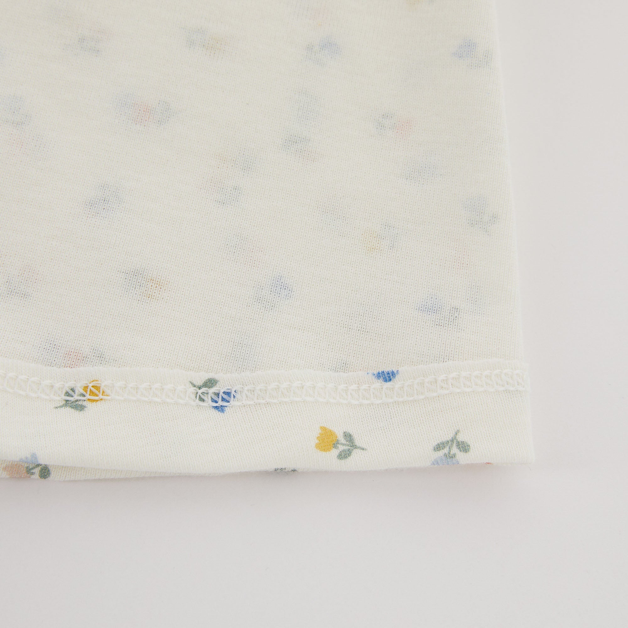 Girls White Printed Cotton Nightwear Dress