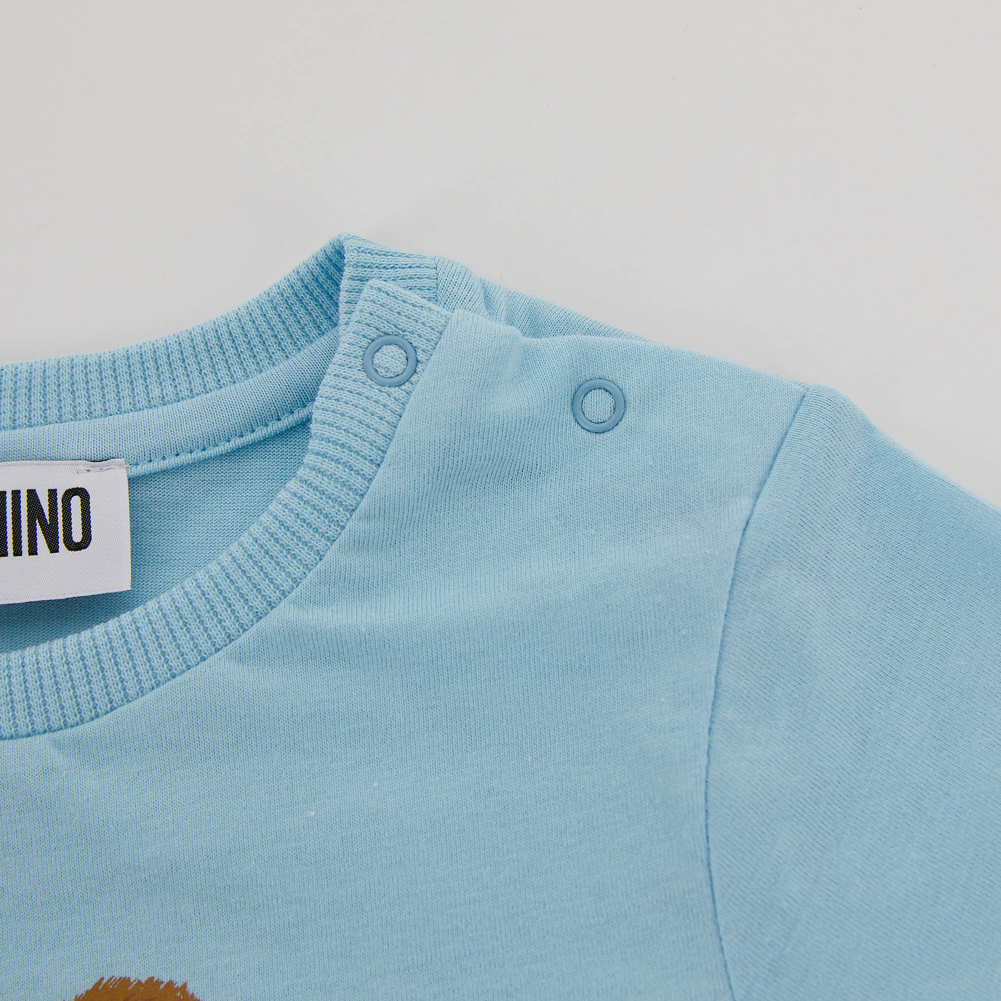 Baby Boys Blue Cotton Babysuit