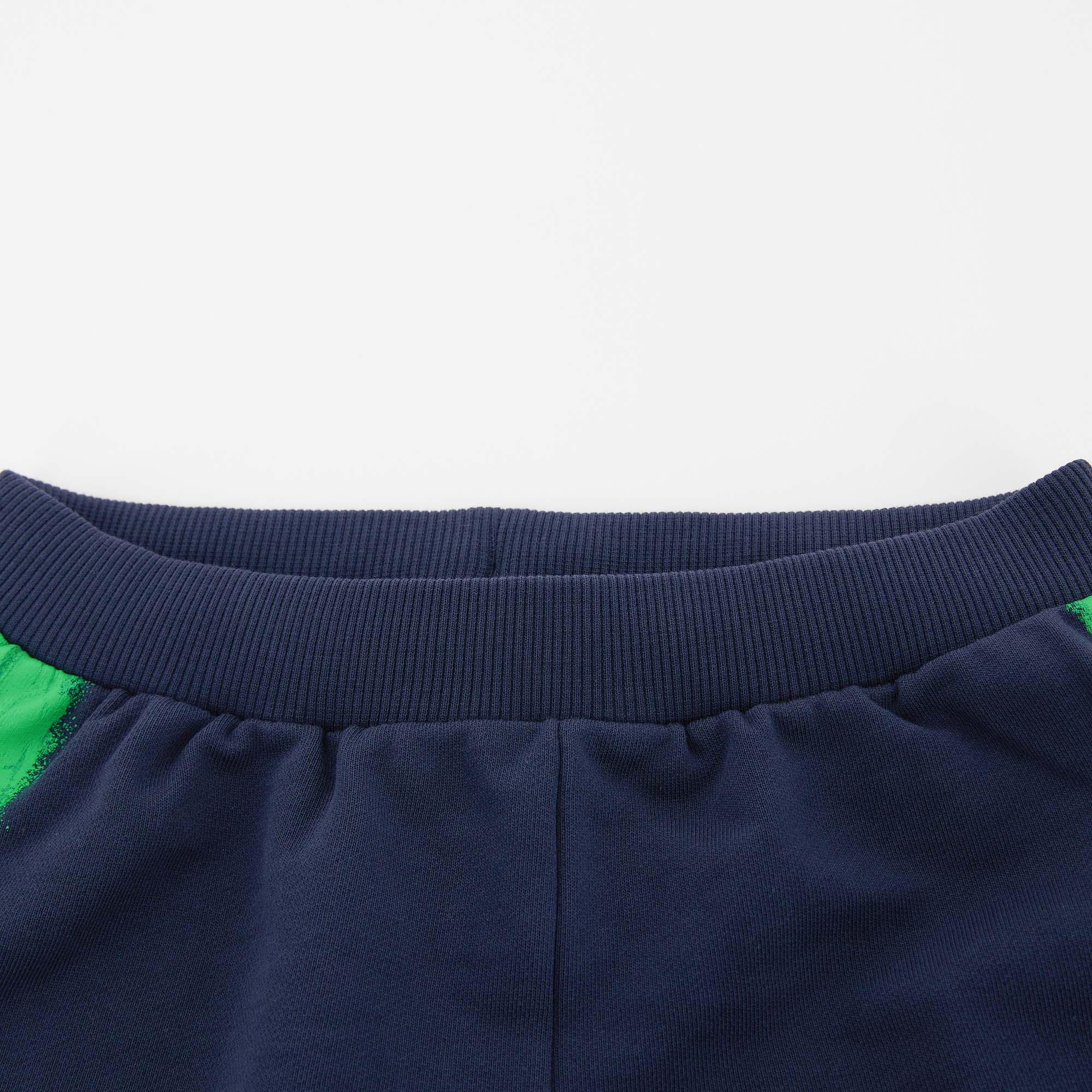 Boys Navy Cotton Shorts