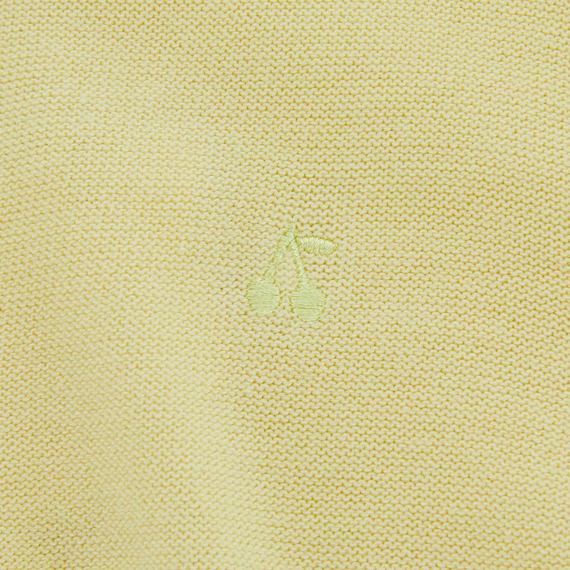 Girls Yellow Cotton Cardigan