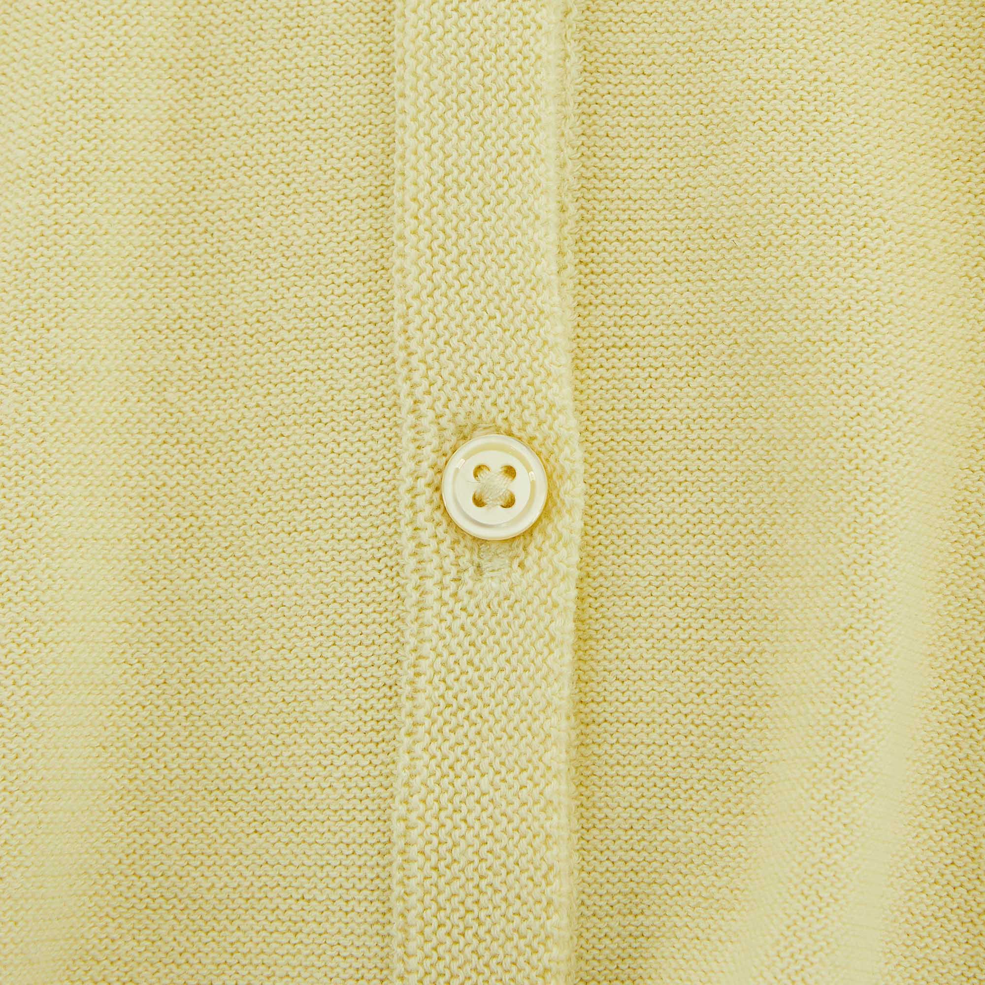 Girls Yellow Cotton Cardigan