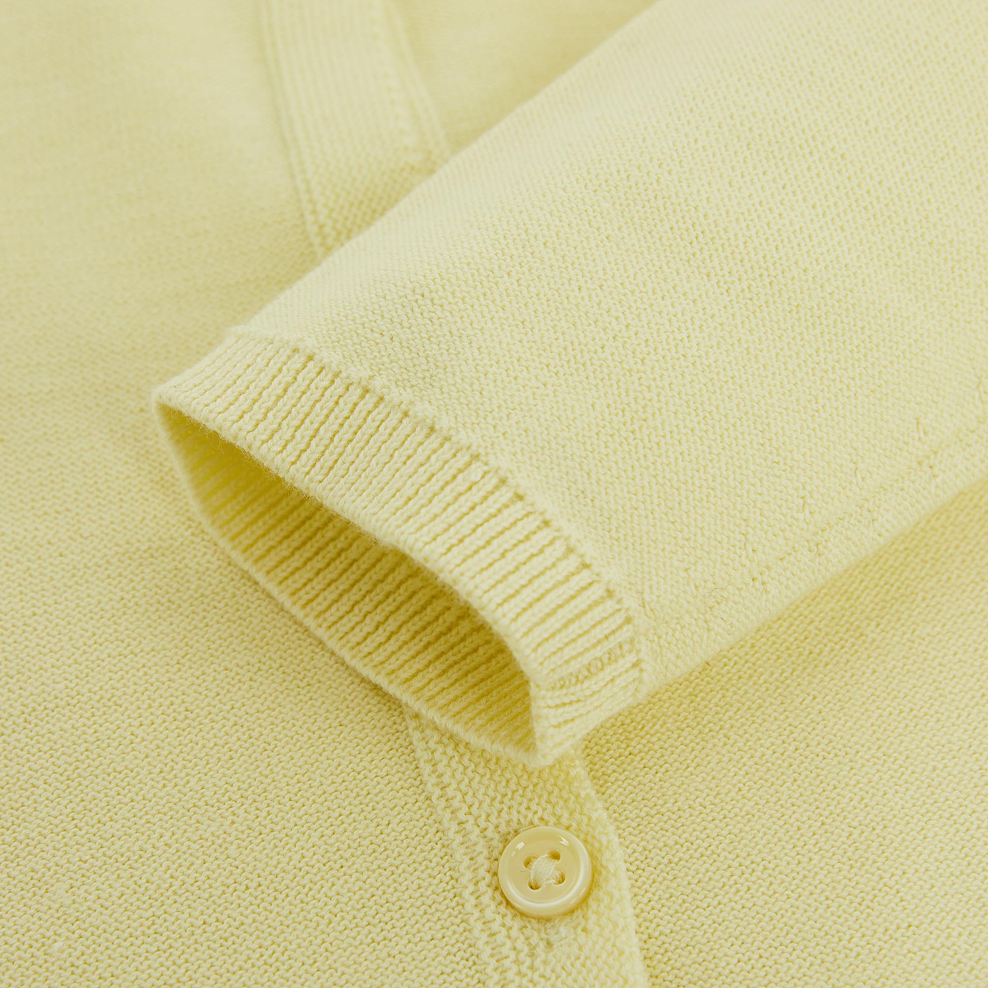 Girls Yellow Cotton Cardigan