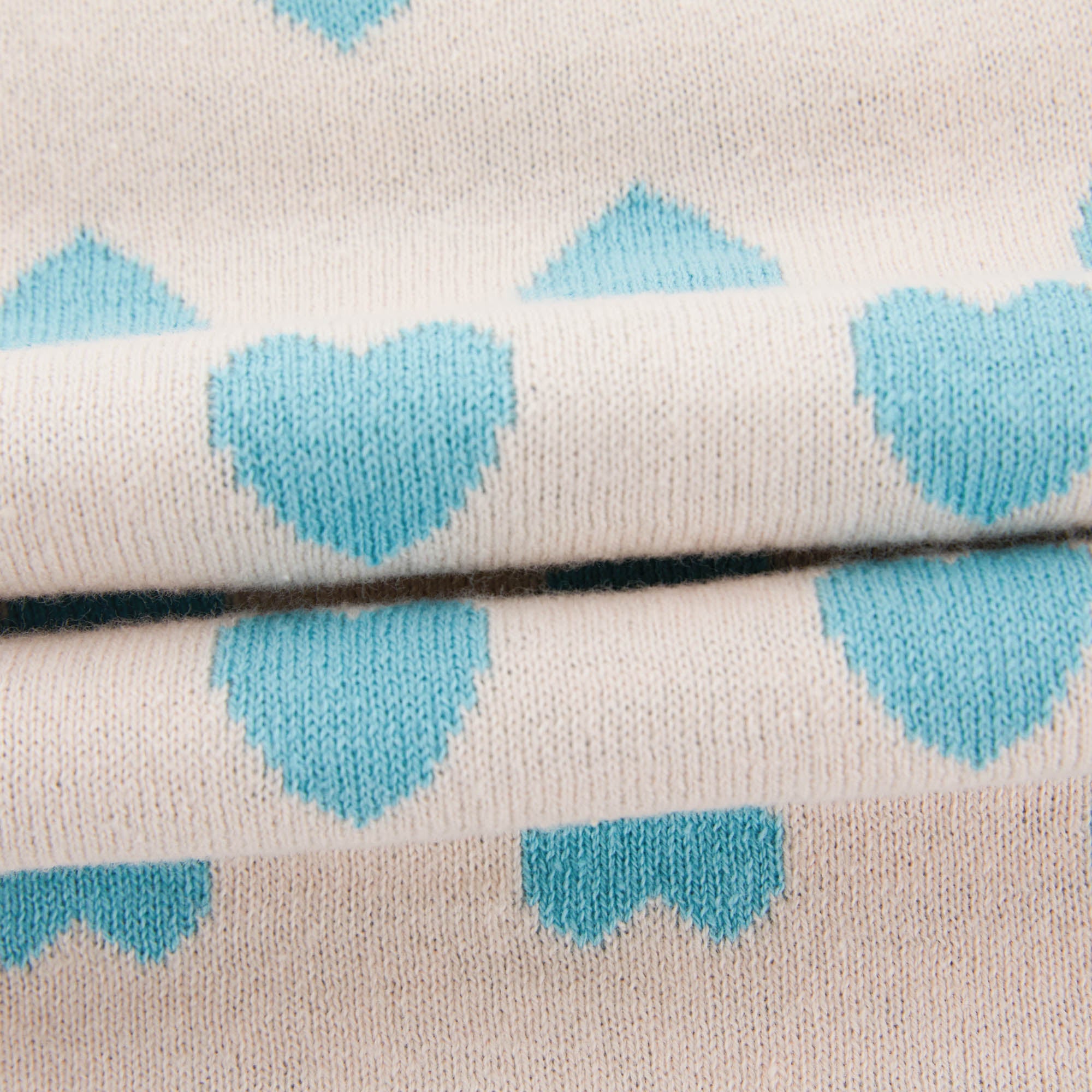 Girls Light Pink Hearts Sweater