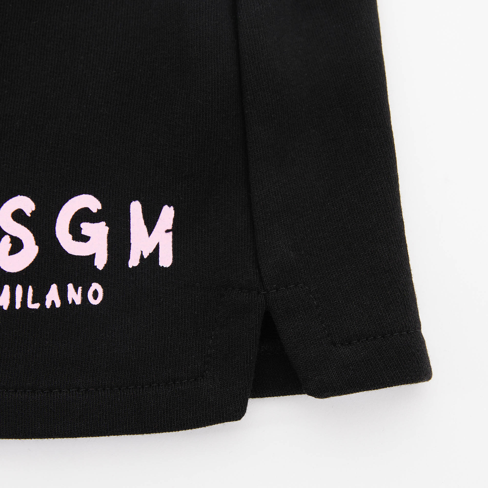 Girls Black Logo Cotton Skirt