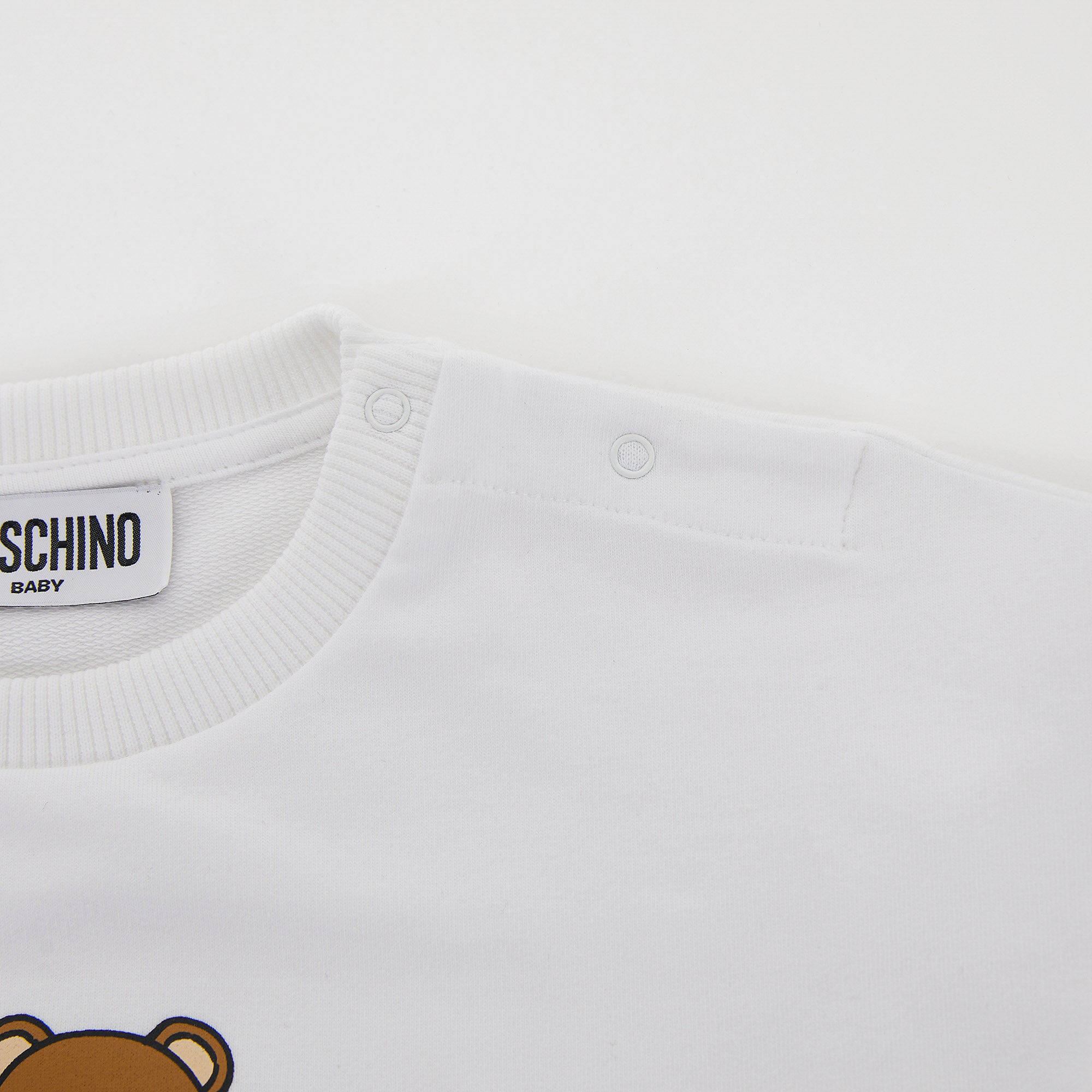 Baby Girls White Printed Cotton Sweatshirt