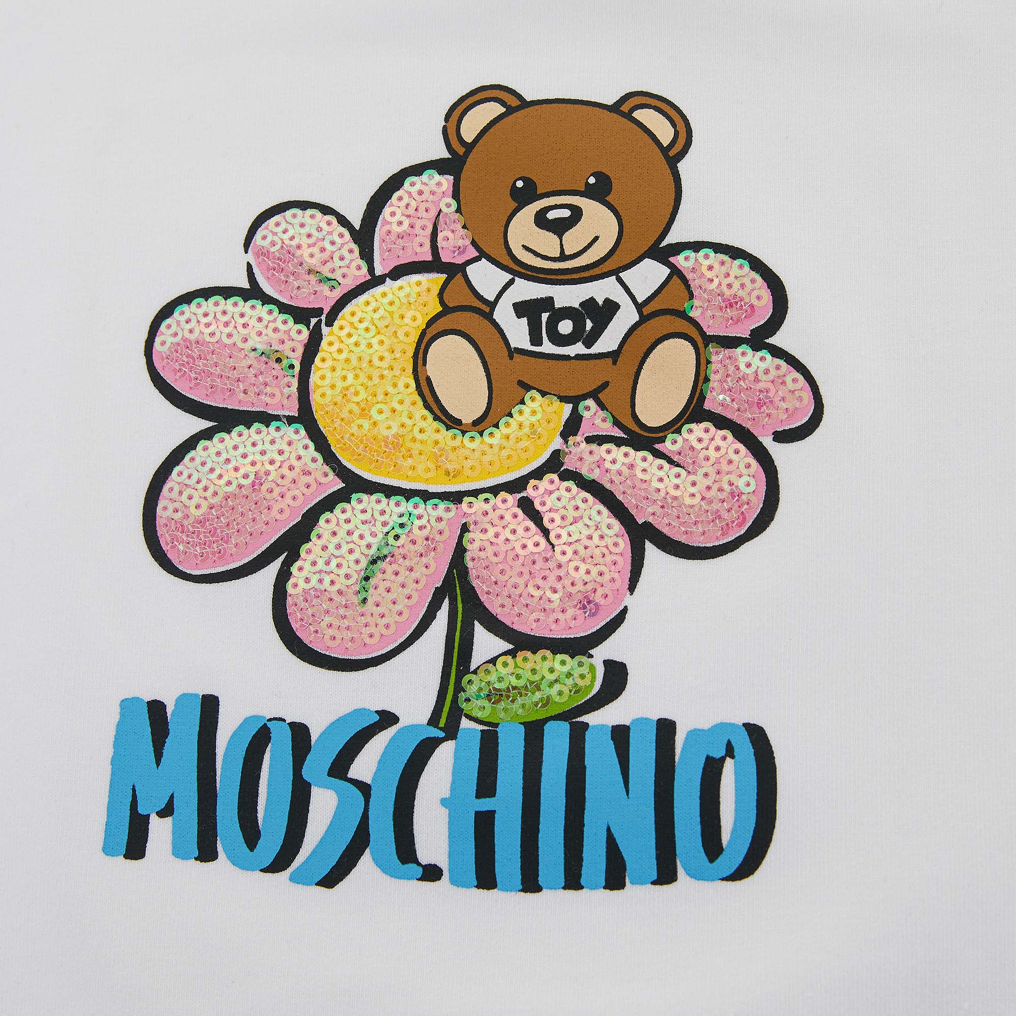 Baby Girls White Printed Cotton Sweatshirt