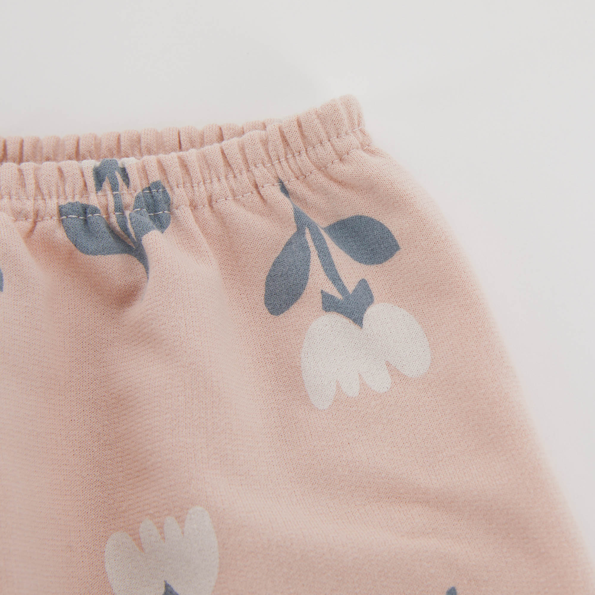 Girls Pink Printed Cotton Set
