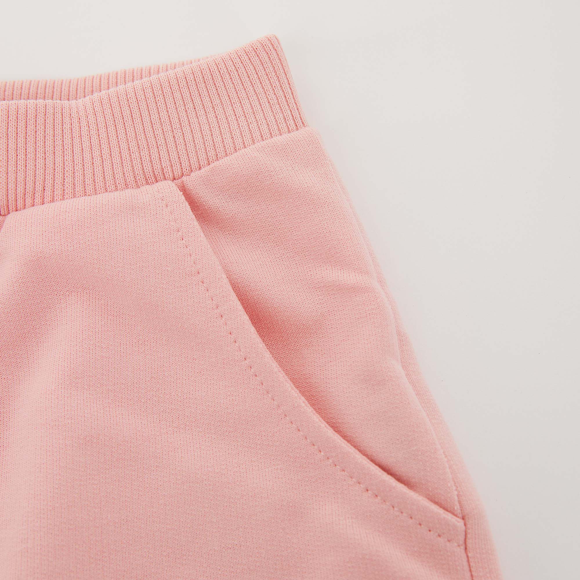 Baby Boys & Girls Pink Cotton Trousers