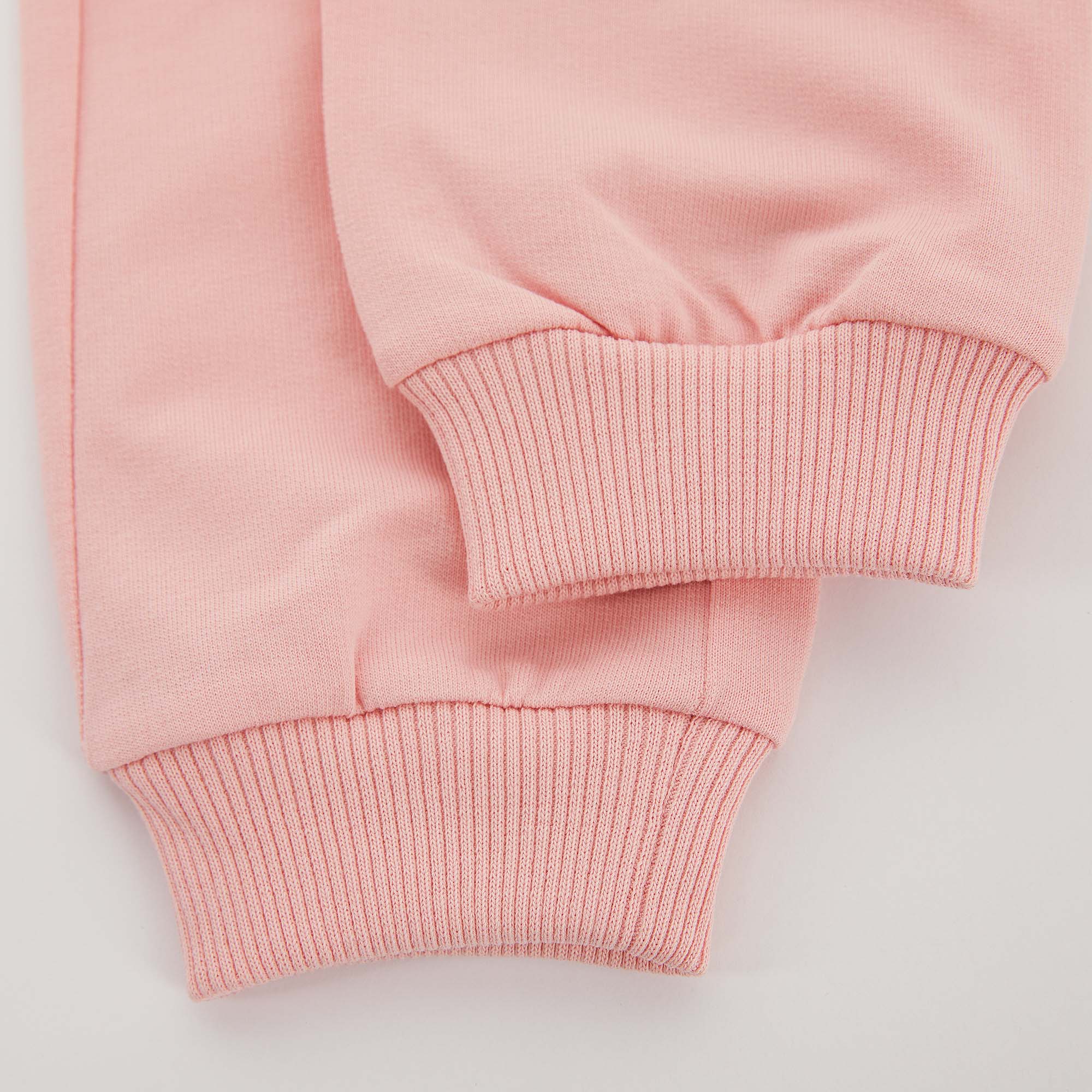 Baby Boys & Girls Pink Cotton Trousers
