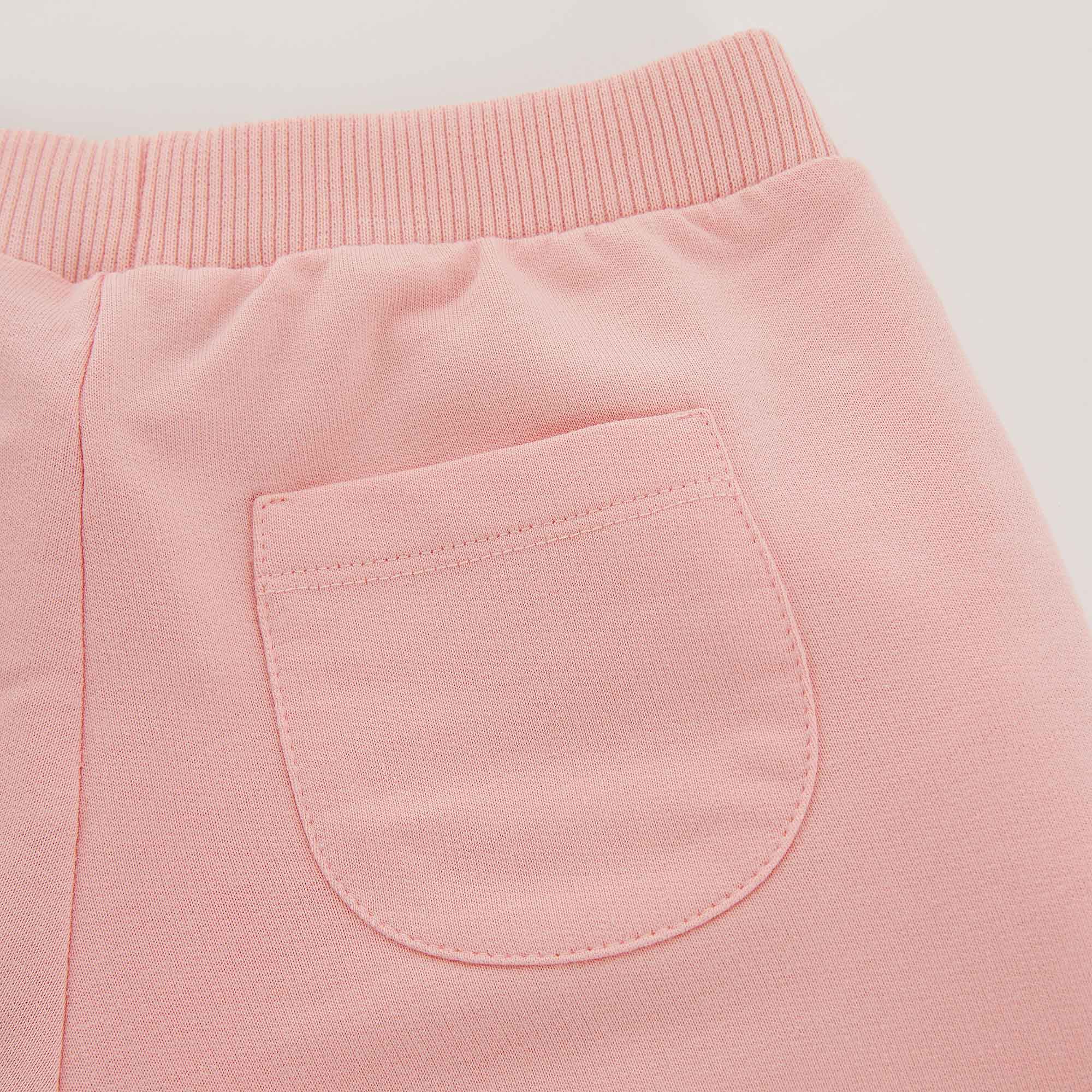 Baby Boys & Girls Pink Cotton Trousers