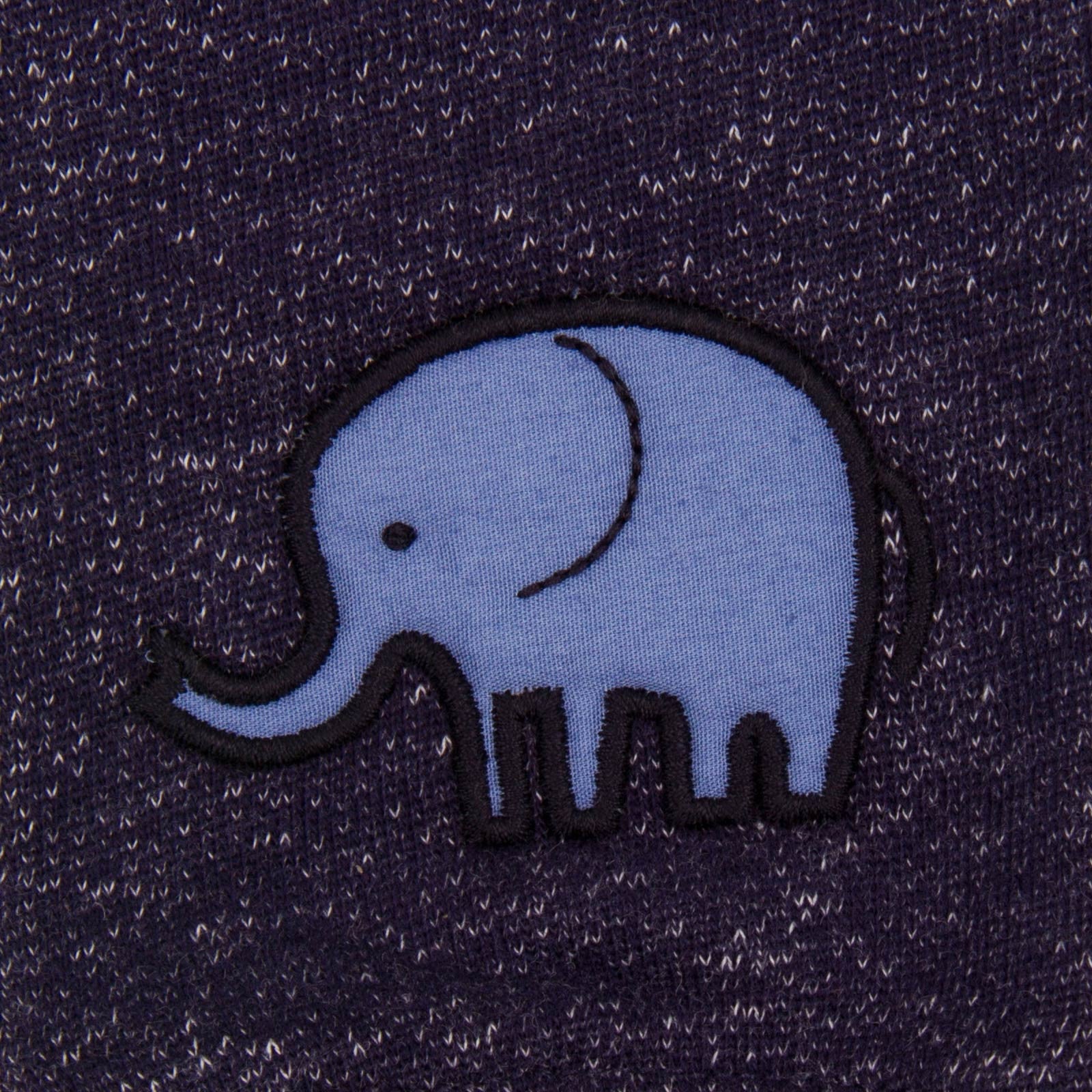 Baby Boys Navy Blue Embroidered Elephant Fleecy  Trousers - CÉMAROSE | Children's Fashion Store - 3