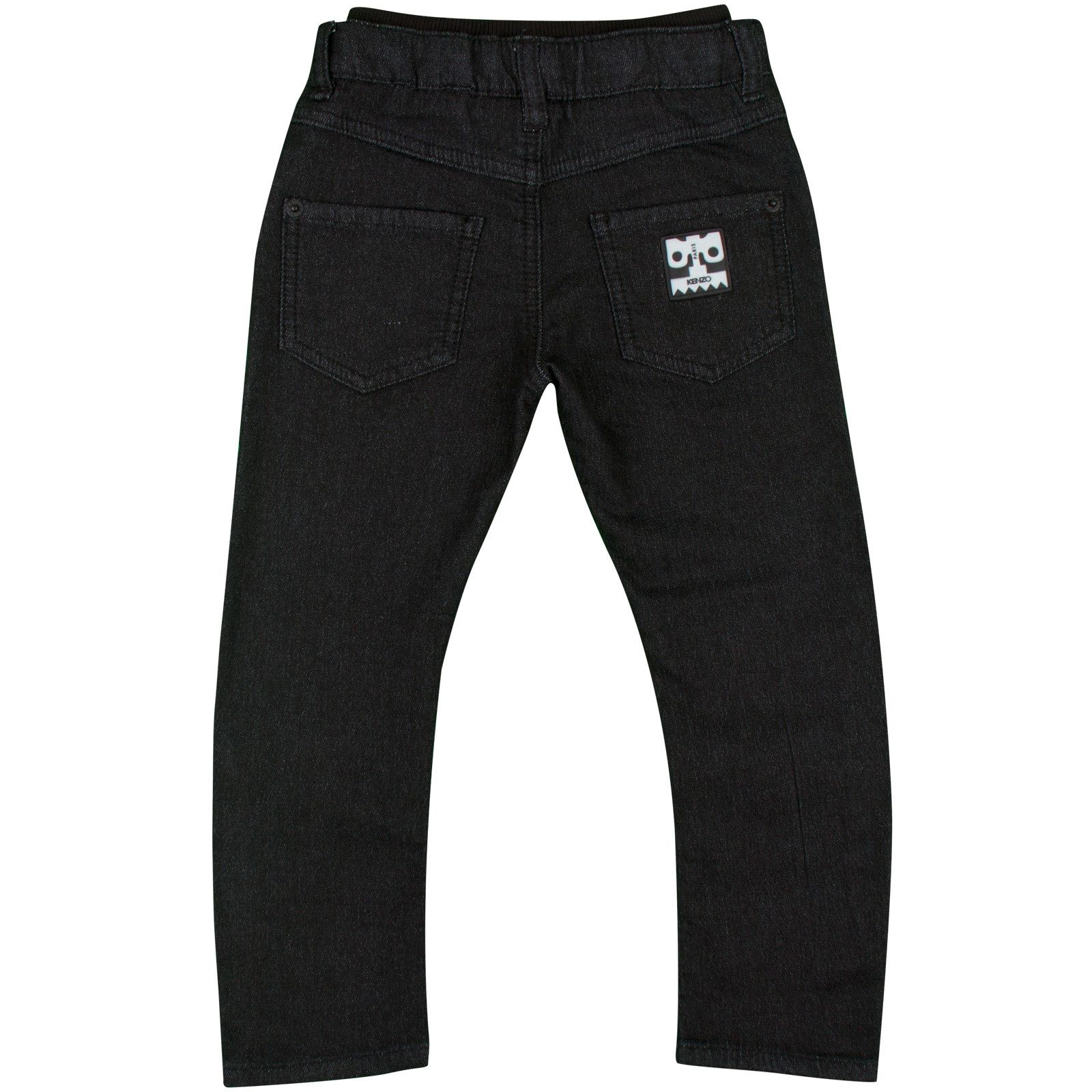 Baby Boys Black Denim Monster Embroidered Jeans - CÉMAROSE | Children's Fashion Store - 2