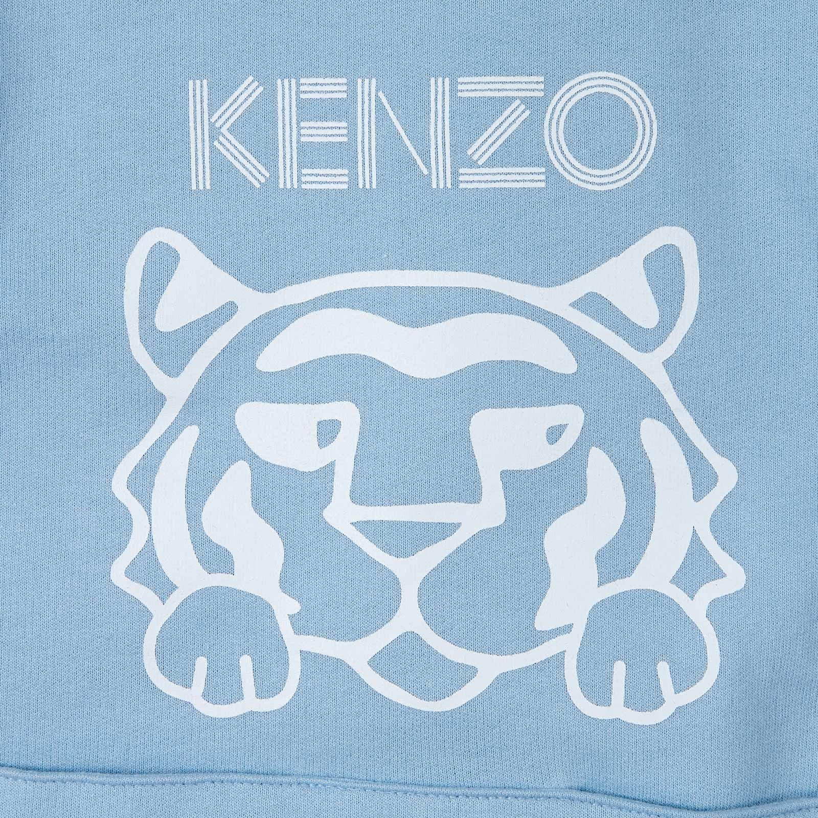 Baby Girls Blue&White Tiger Printed Babygrow - CÉMAROSE | Children's Fashion Store - 4