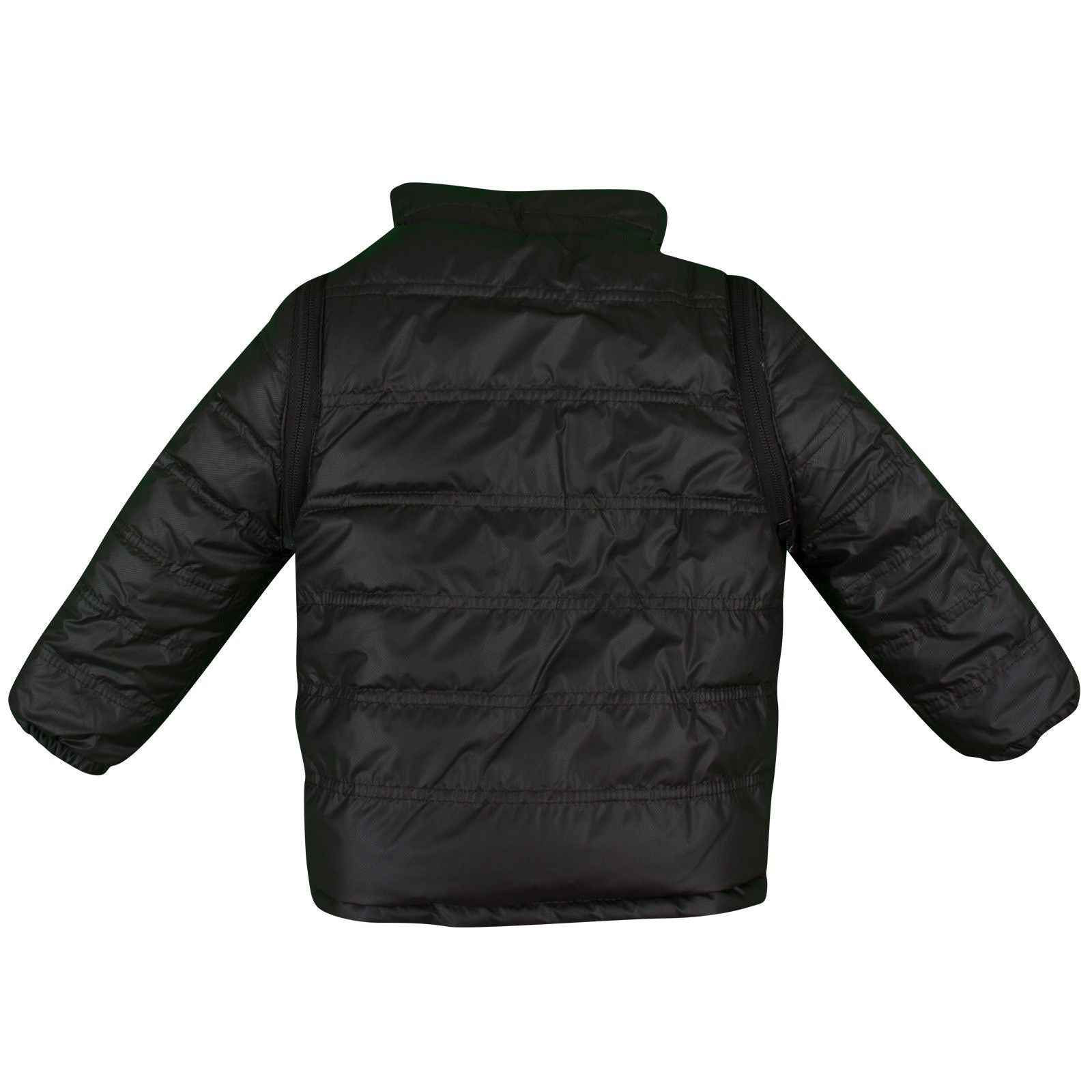 Boys Yellow&Black Reversible Monster Printed Puffer Jacket&Gilet - CÉMAROSE | Children's Fashion Store - 4
