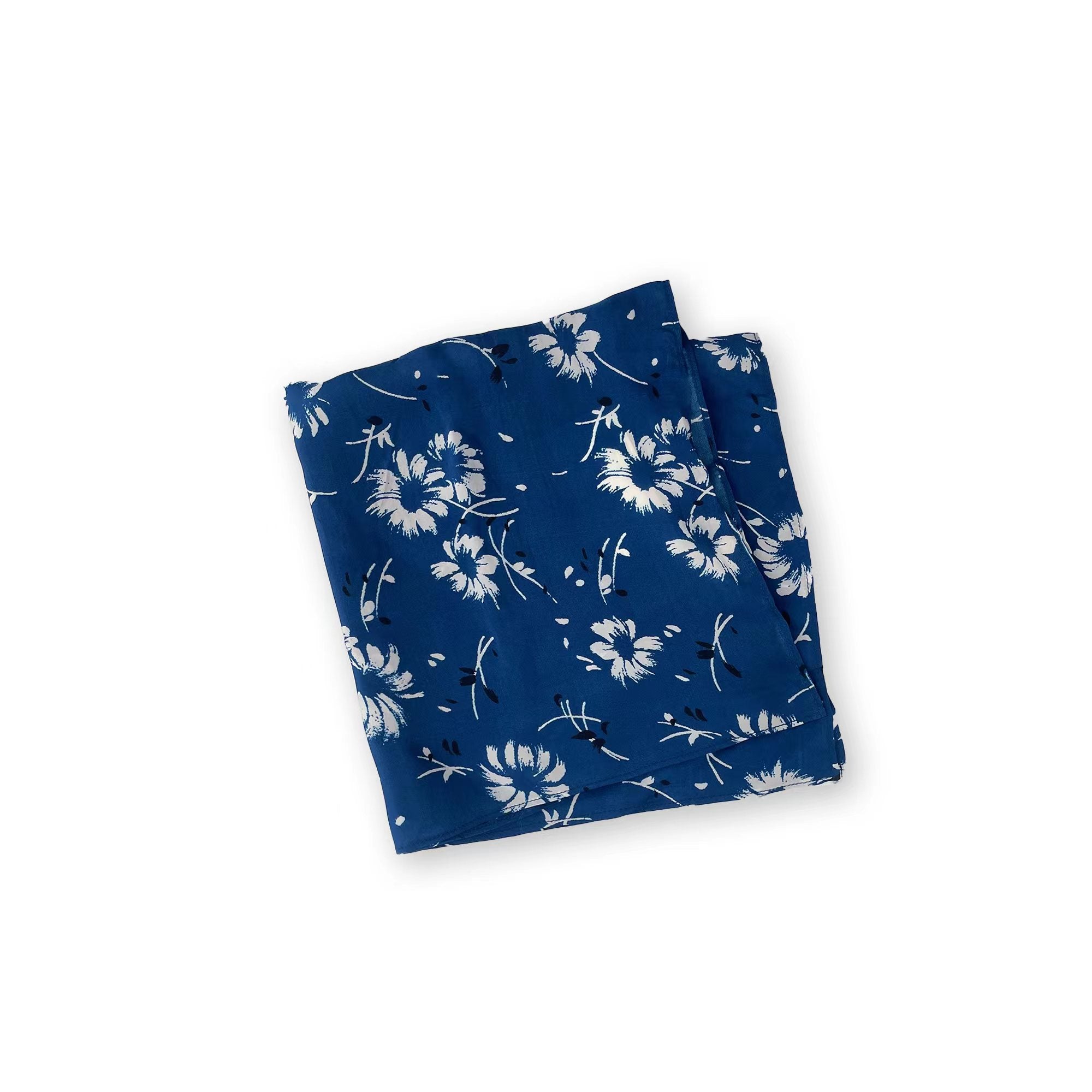 Girls Blue Printed Scarf