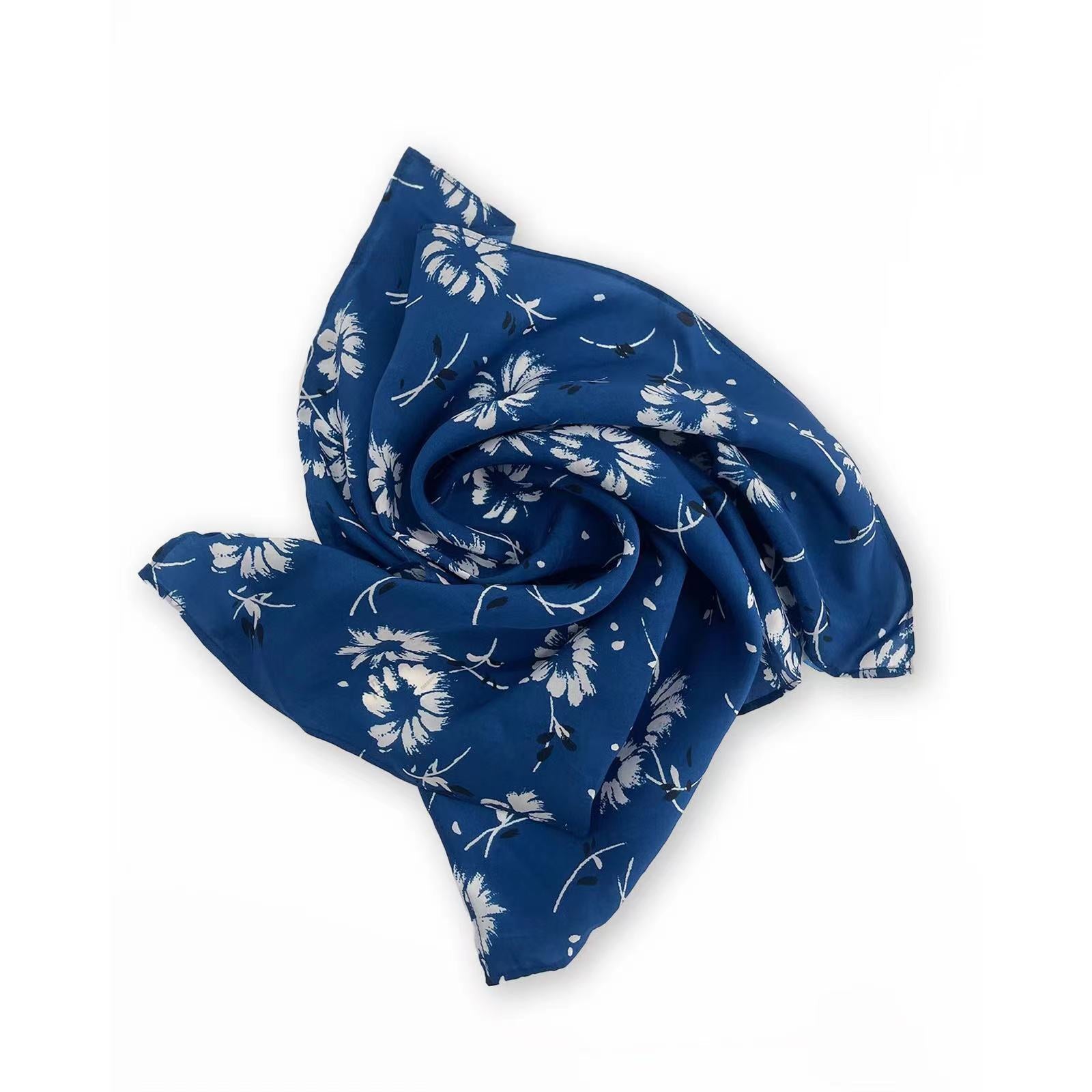 Girls Blue Printed Scarf