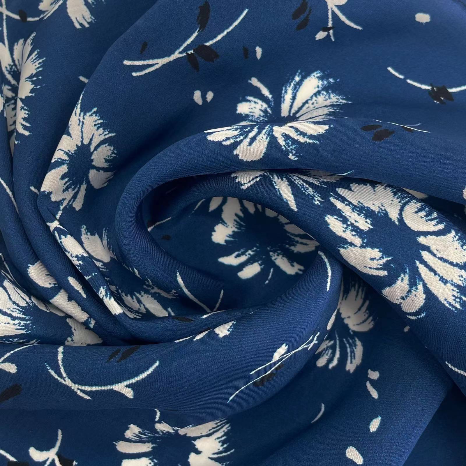 Girls Blue Printed Scarf