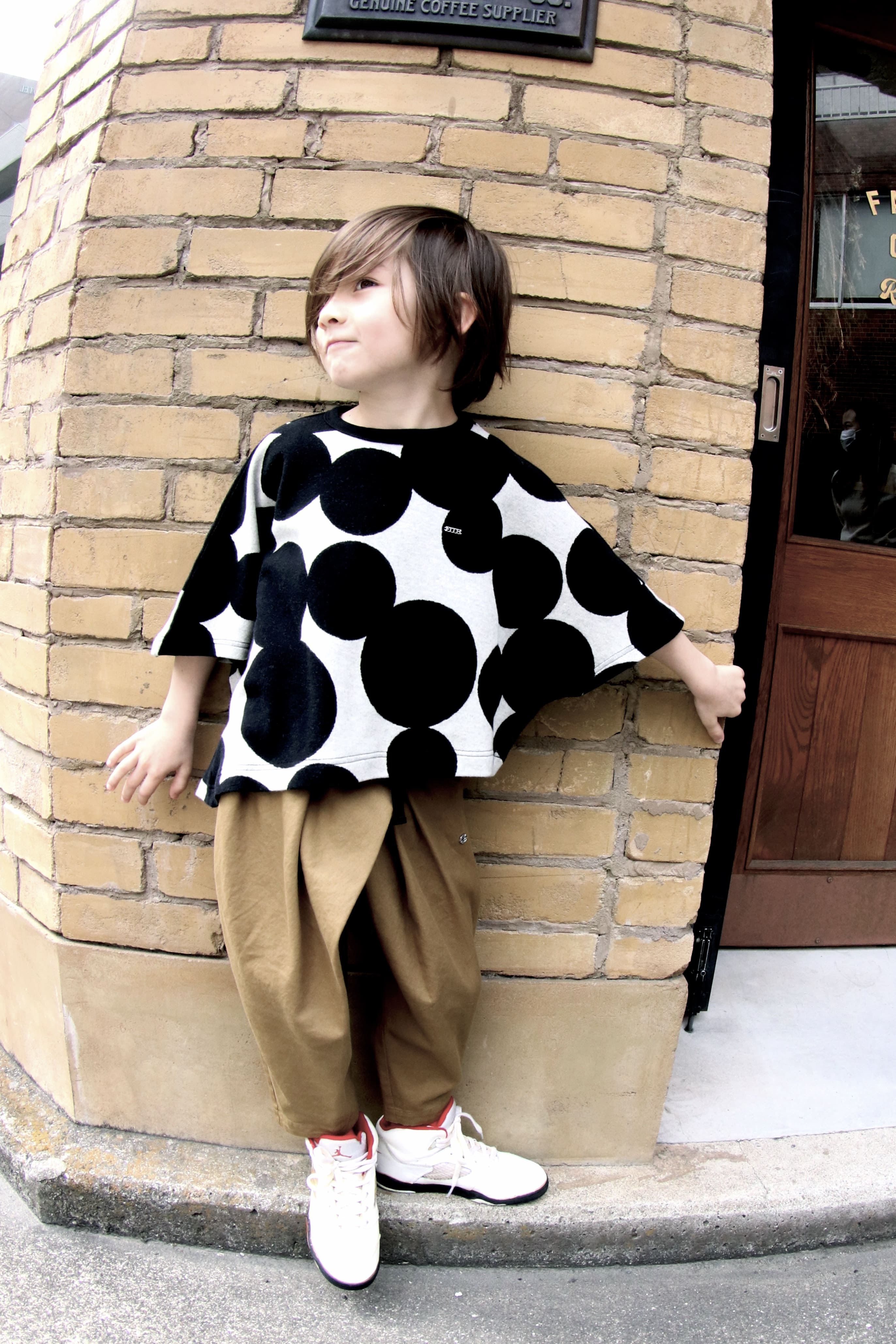 Girls Black Dots Cotton T-Shirt