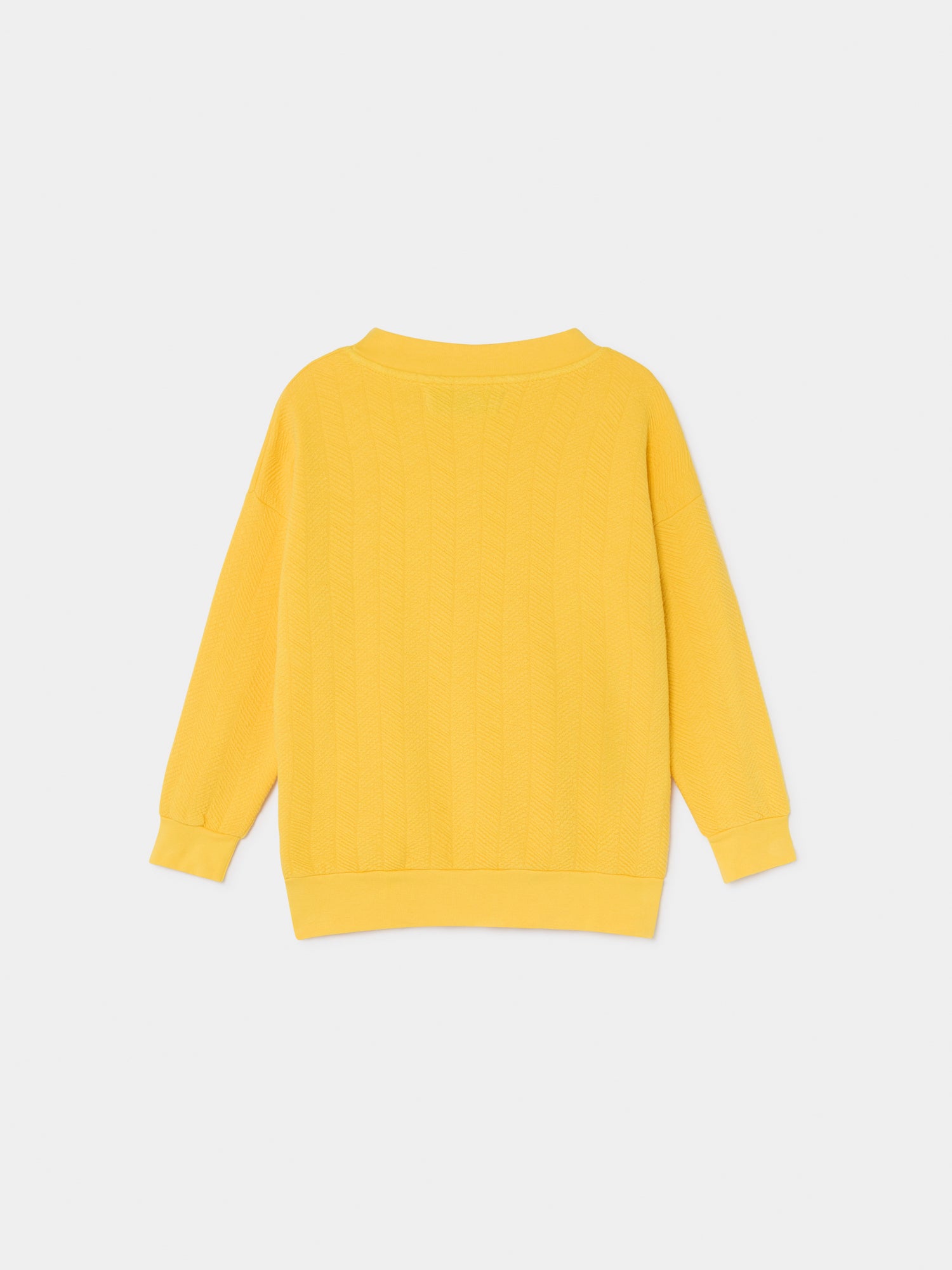 Girls Yellow Volcano Cotton Sweatshirt