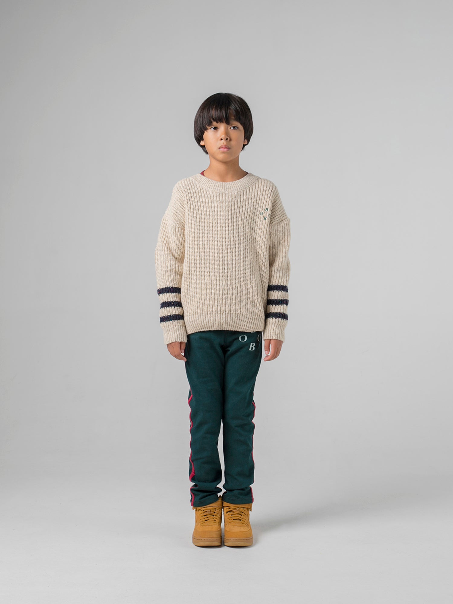 Boys & Girls Beige Logo Sweater