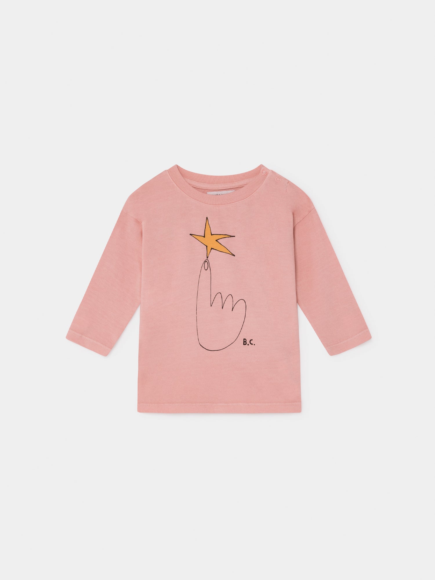 Baby Girls Pink Northstar Long Sleeve Cotton T-shirt