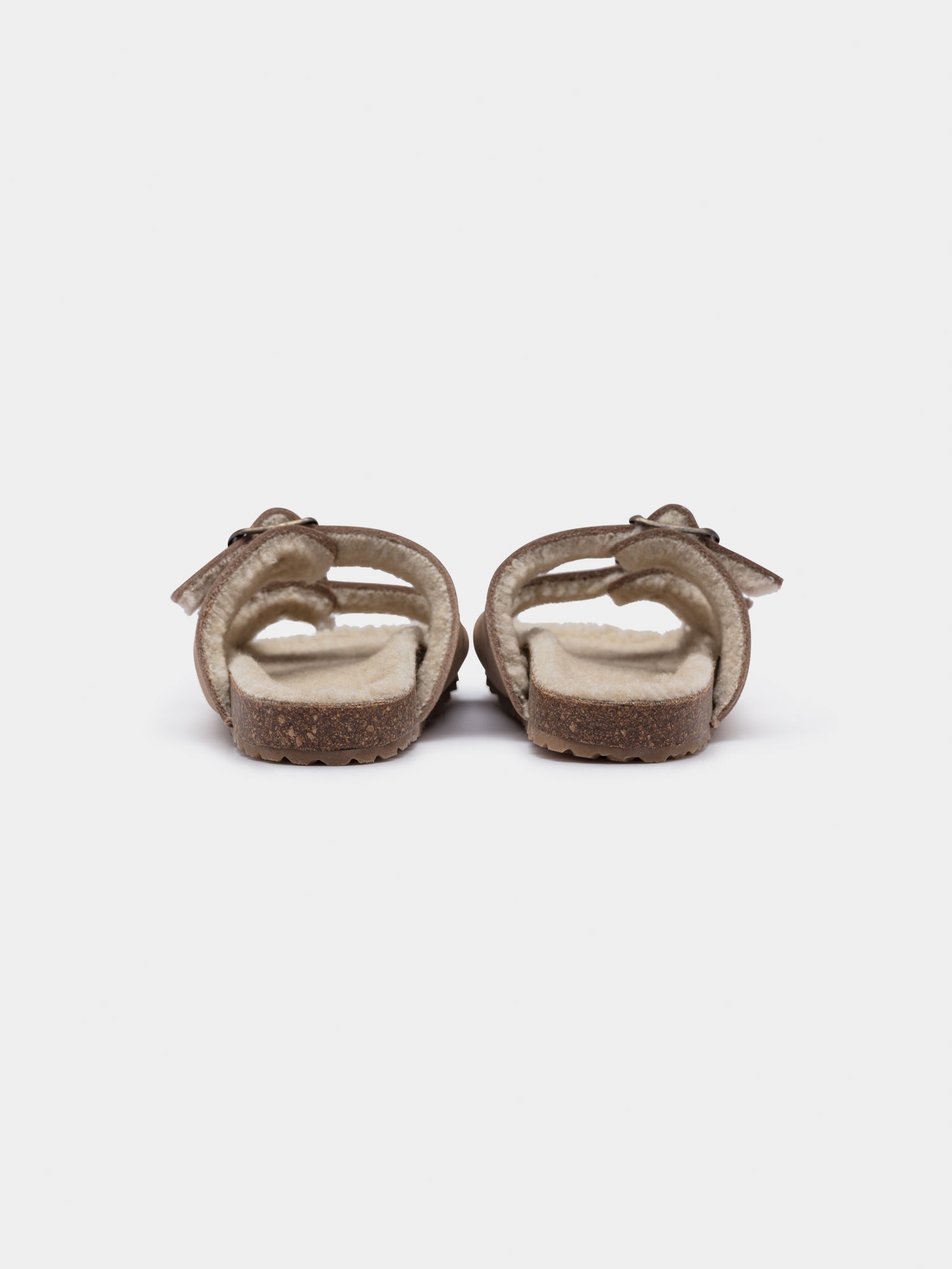 Girls Camel Stars Sheepskin Sandals