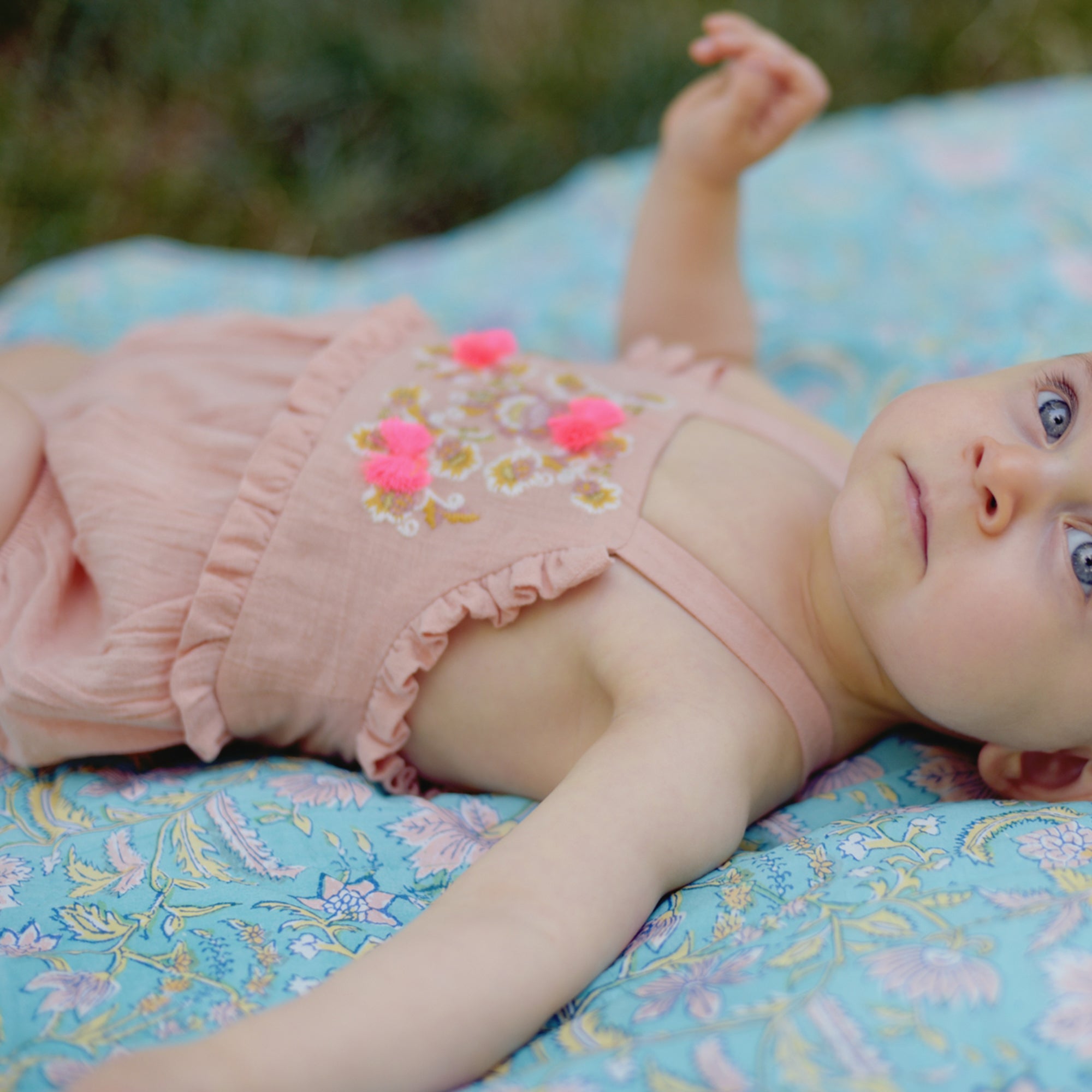 Girls Rose "Anjali" Rompers