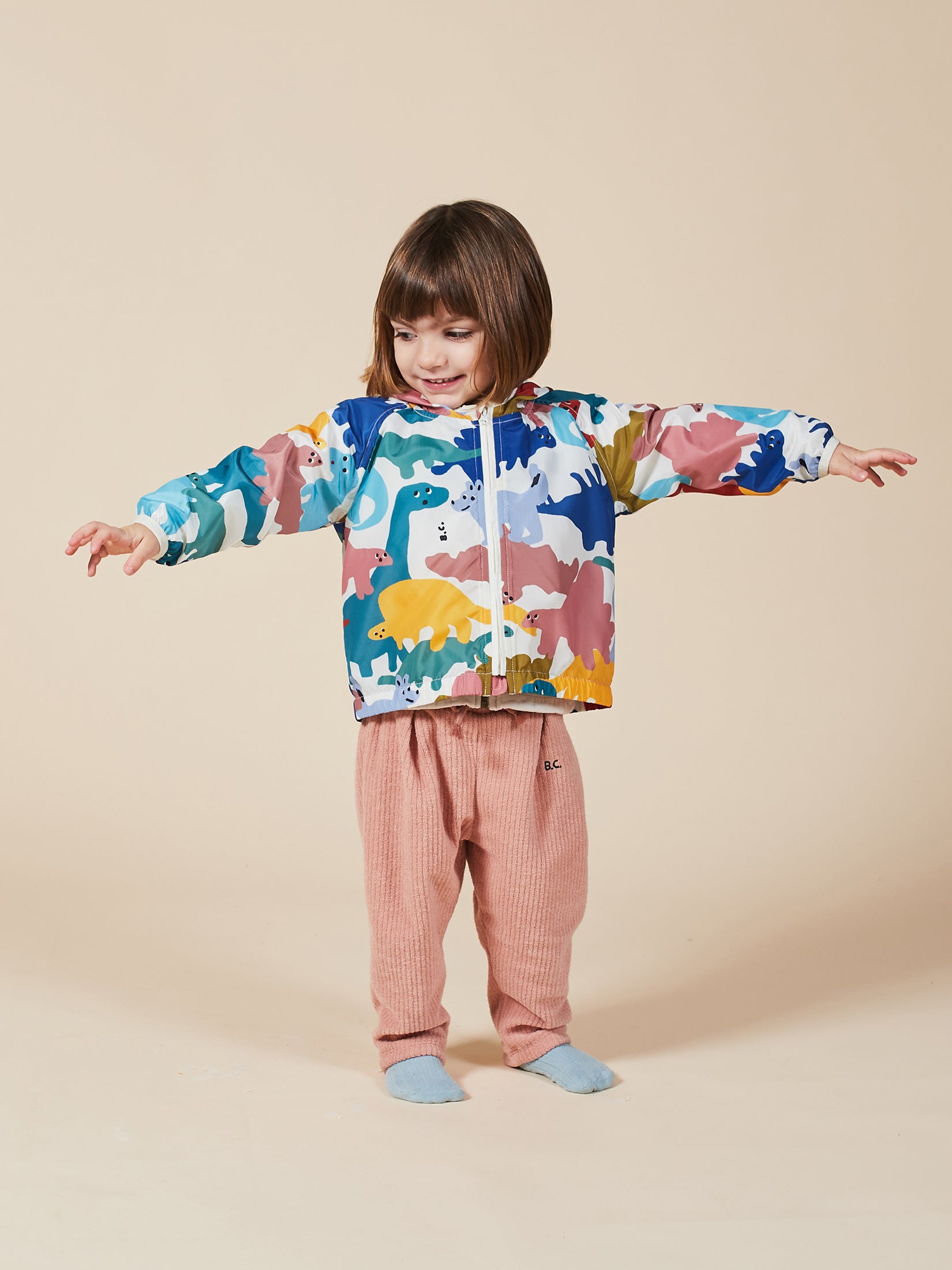 Baby Girls Pristine Dinos All Over Raincoat