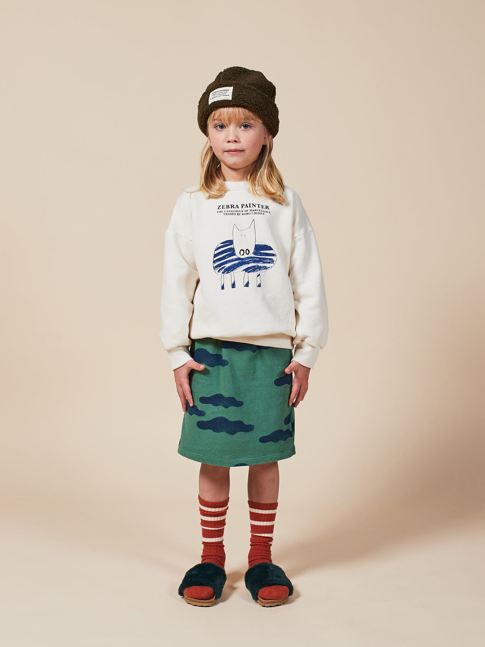 Boys Pristine Zebra Painter Organic Cotton Sweatshirt