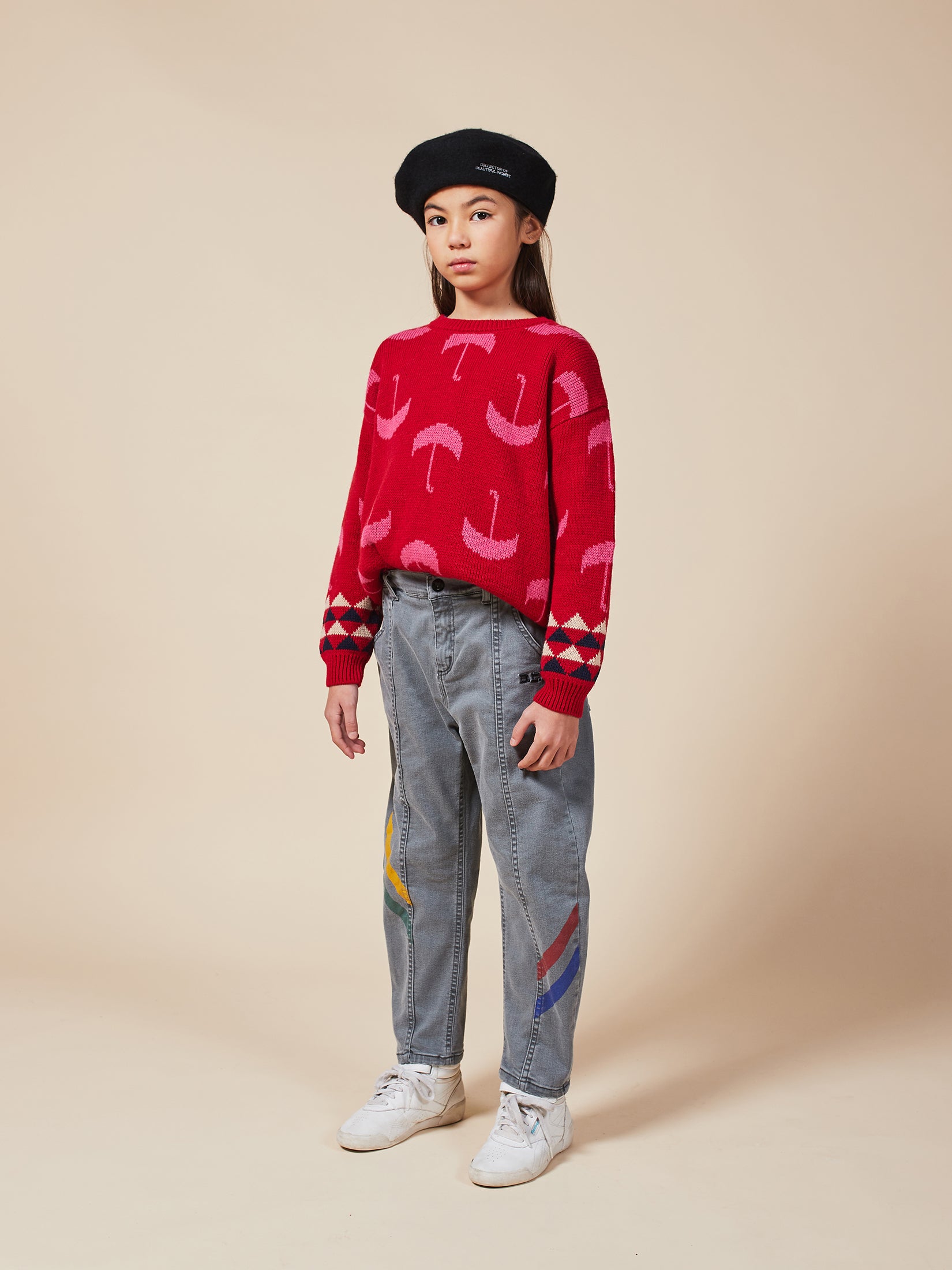 Boys & Girls Red Umbrella Jumper