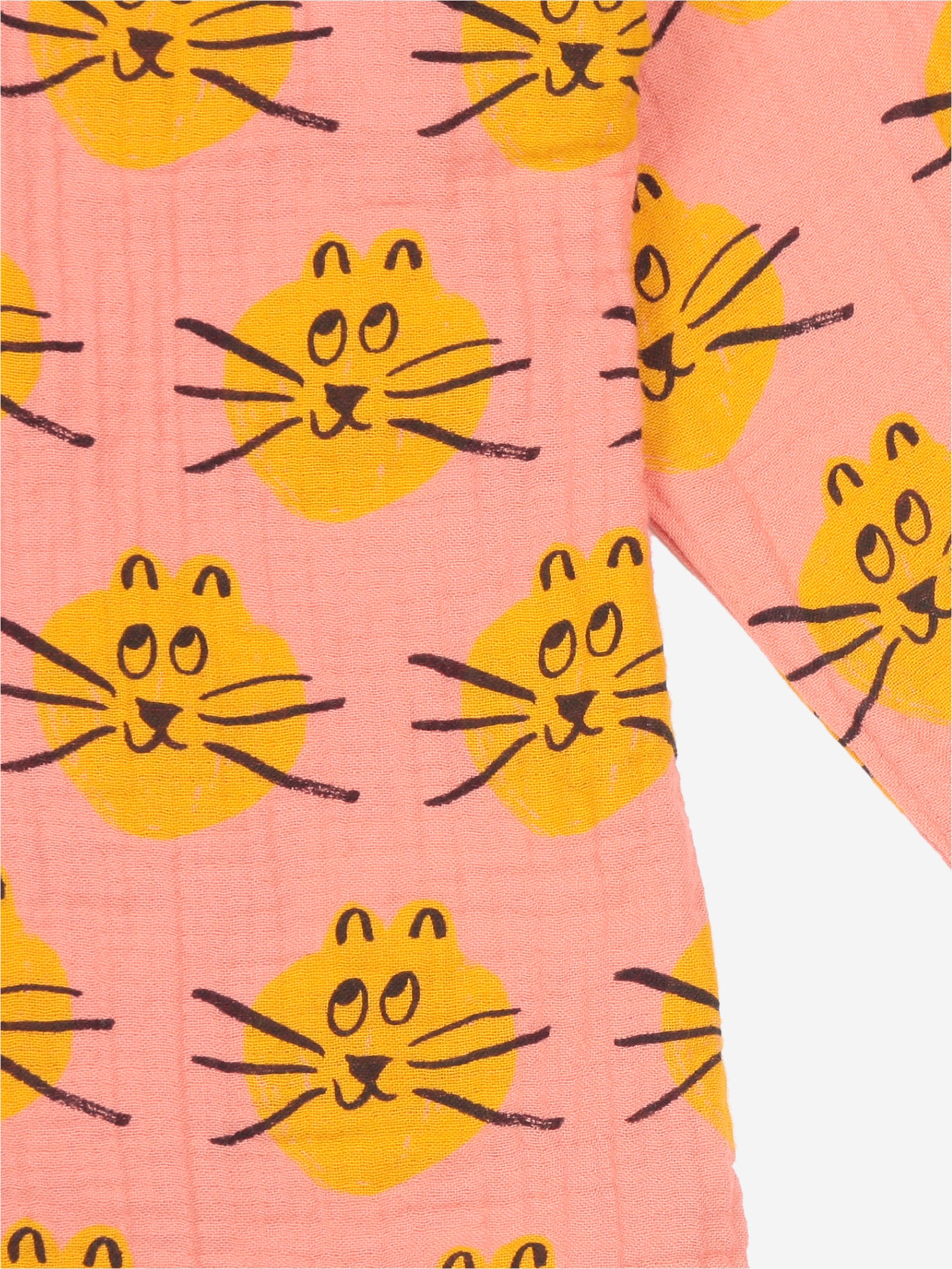 Girls Pink Cat All Over Blouse