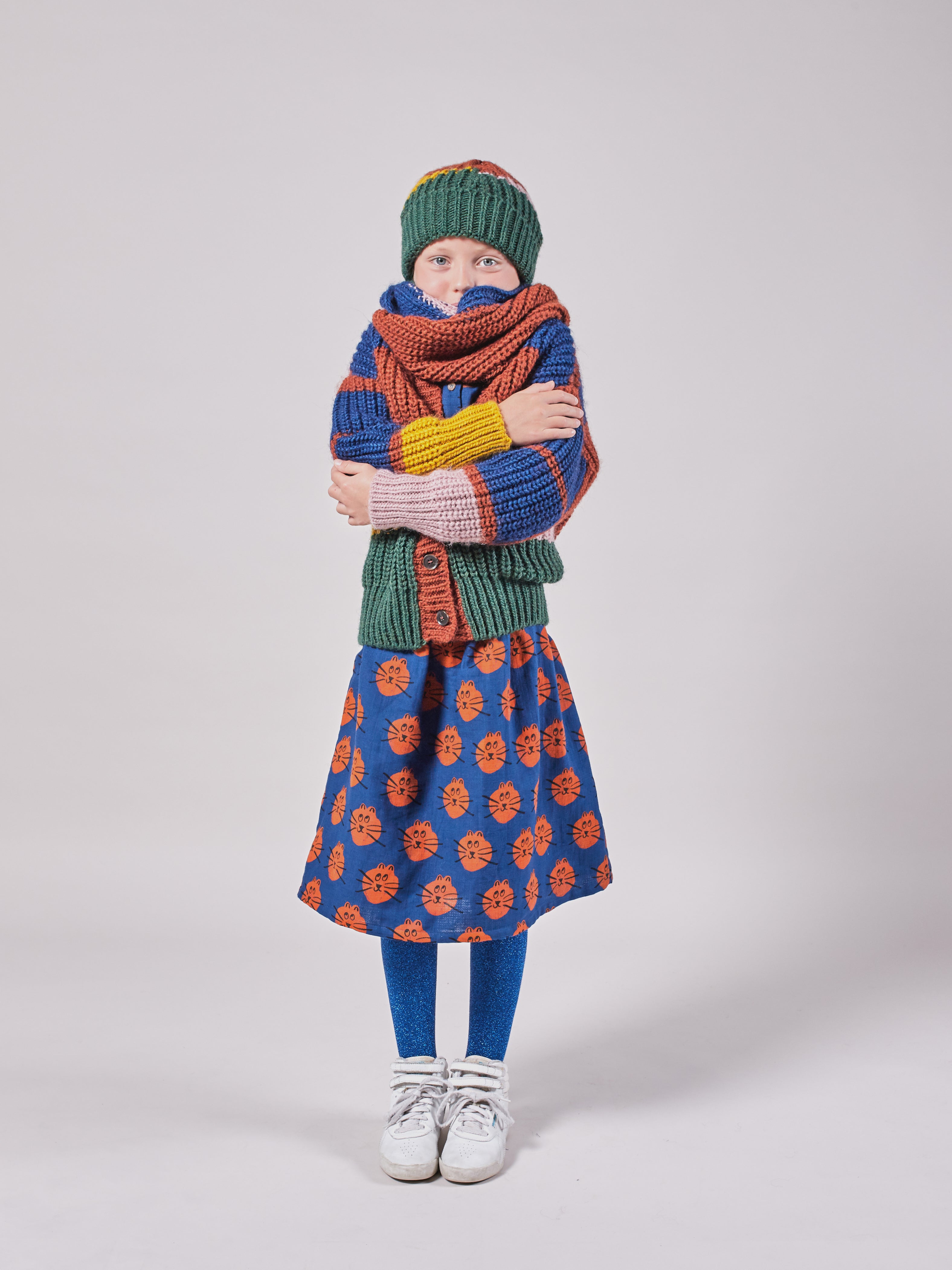 Girls Twilight Blue Cat All Over Dress