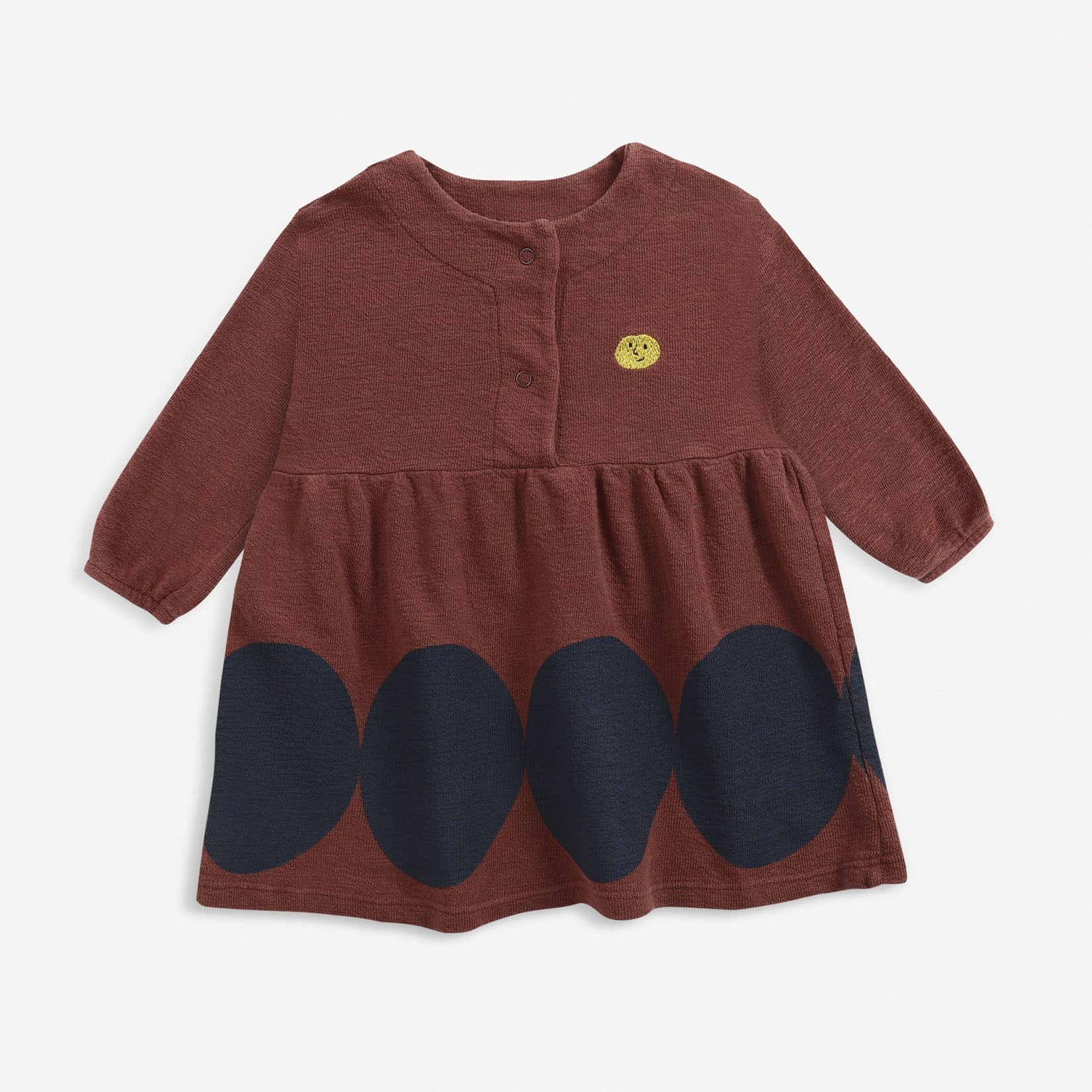 Baby Girls Dark Red Cotton Dress