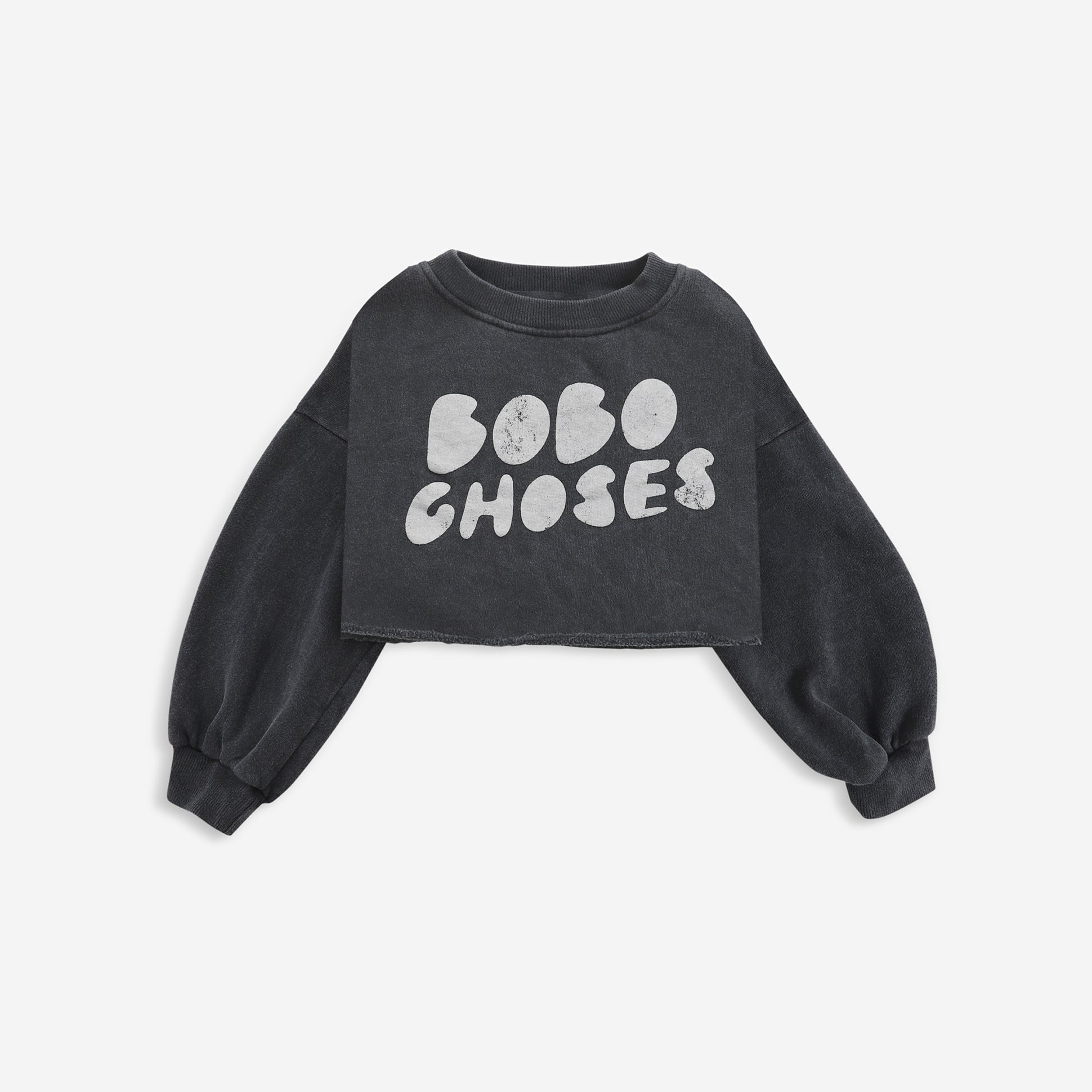 Girls Grey Logo Cotton Sweatshirt