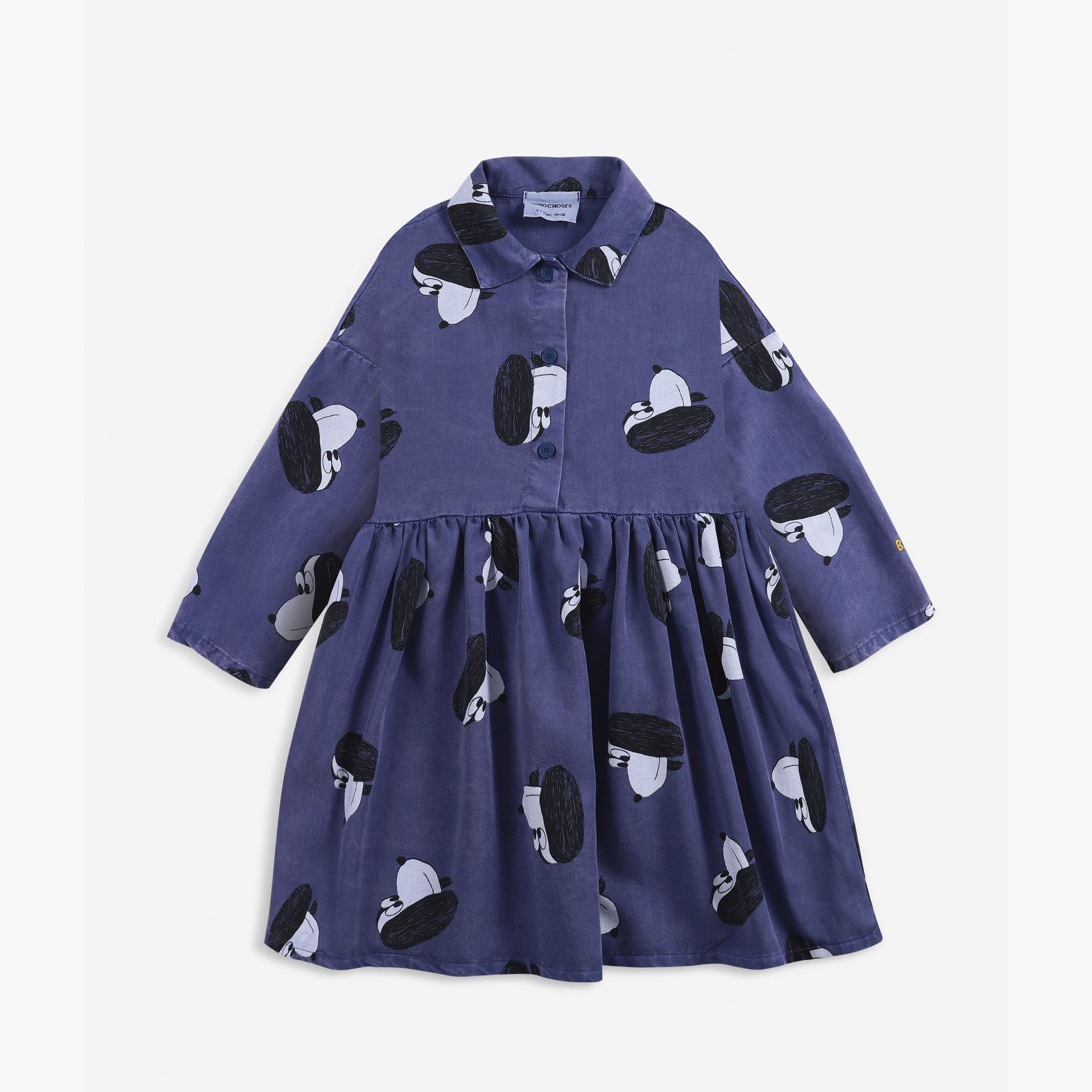 Girls Blue Printed Dress