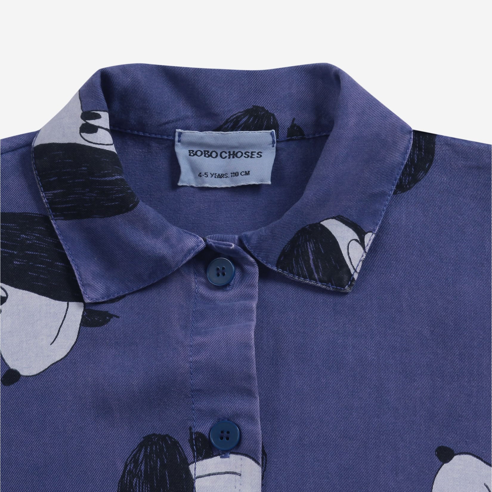 Girls Blue Printed Dress