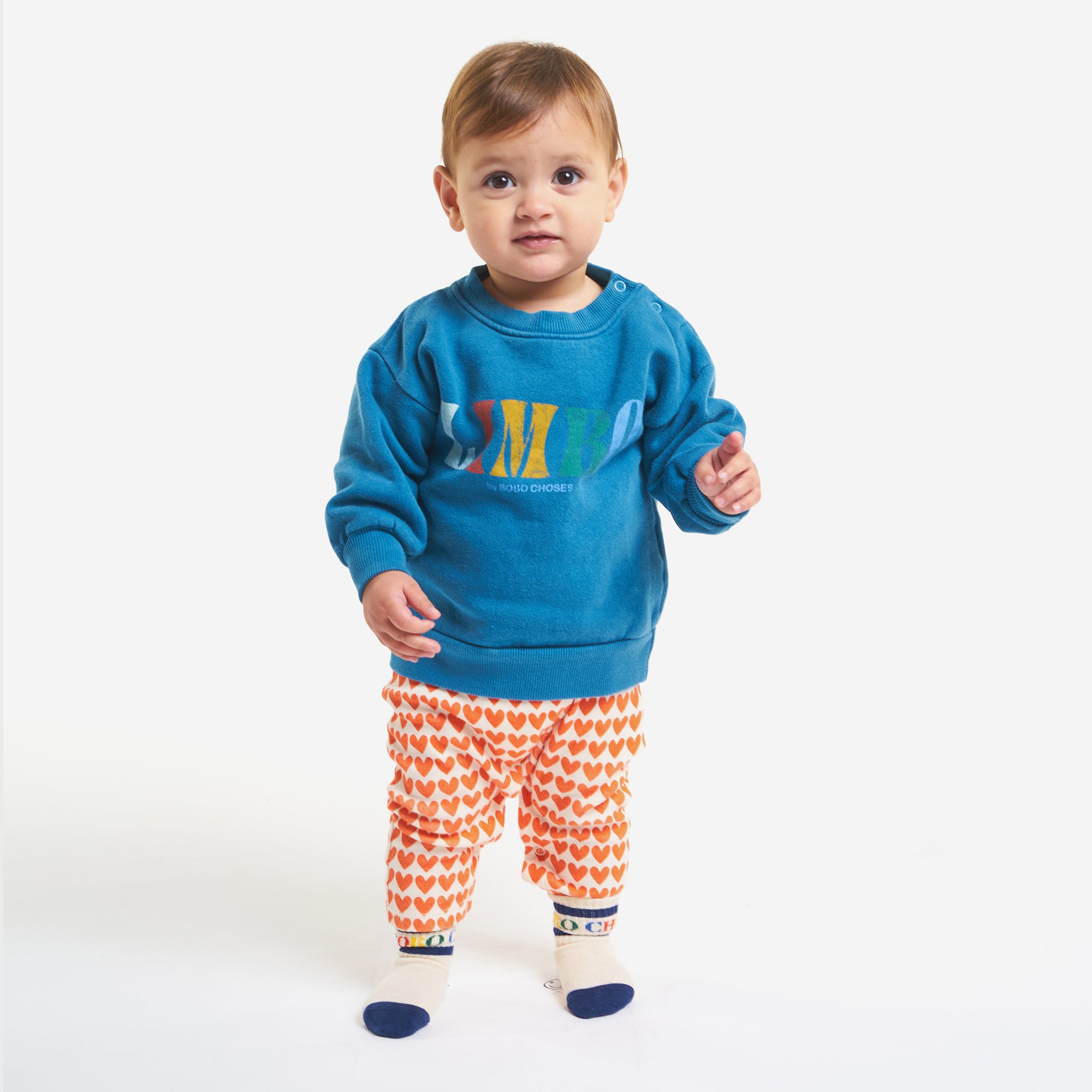 Baby Boys & Girls Beige Heart Cotton Leggings