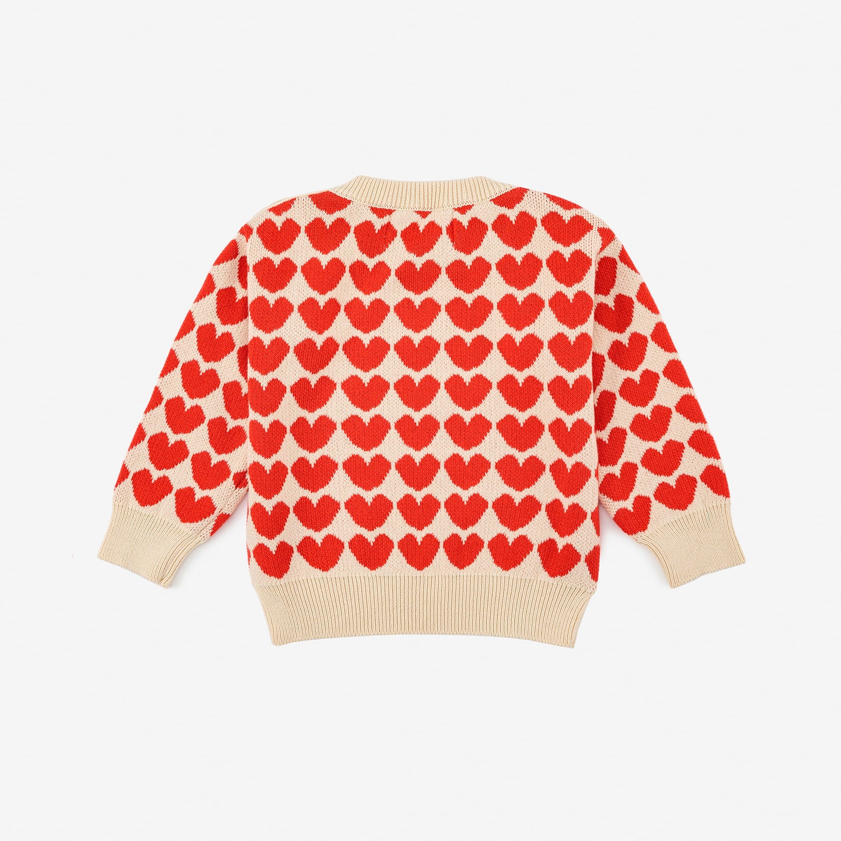Baby Girls Beige Heart Sweater
