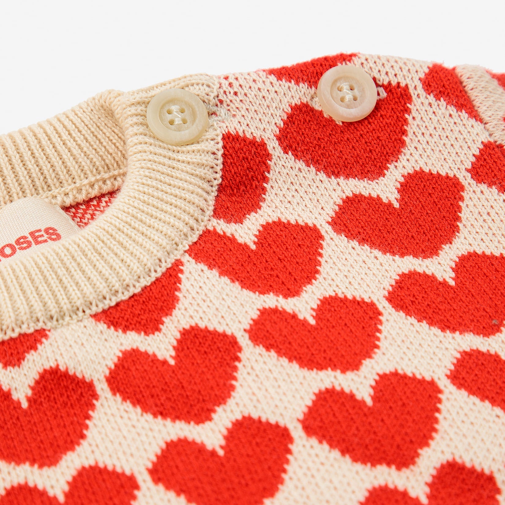 Baby Girls Beige Heart Sweater