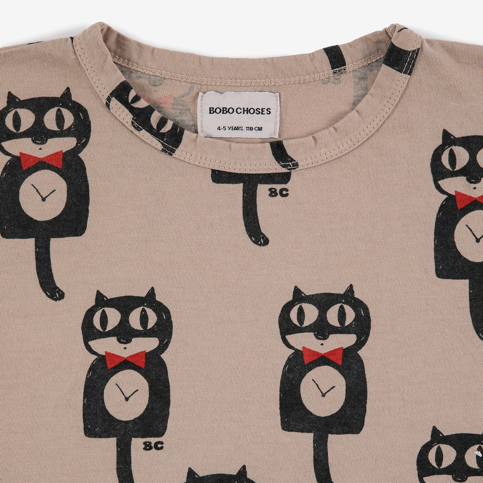 Boys Light Brown Printed Cotton T-Shirt