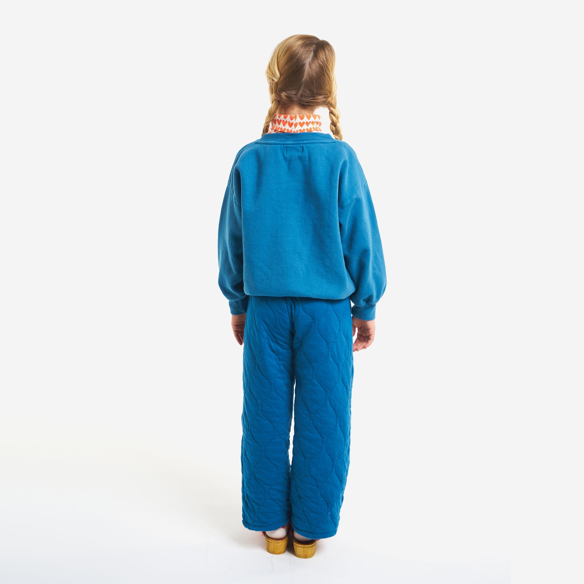Boys & Girls Blue Logo Cotton Sweatshirt