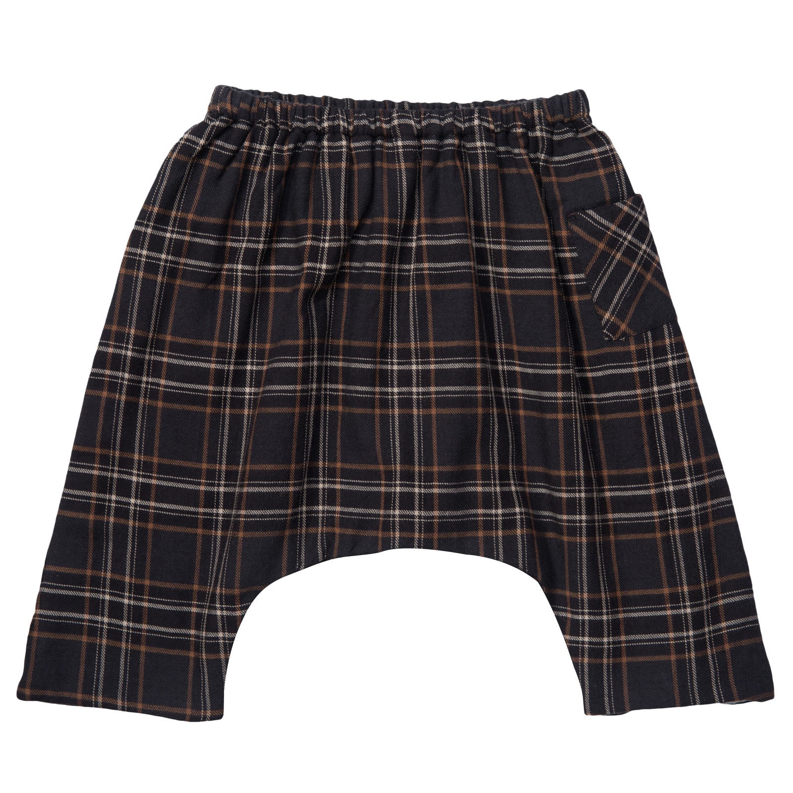 Baby Boys Grey&Brown Charcoal Checked Cotton Trousers - CÉMAROSE | Children's Fashion Store - 1