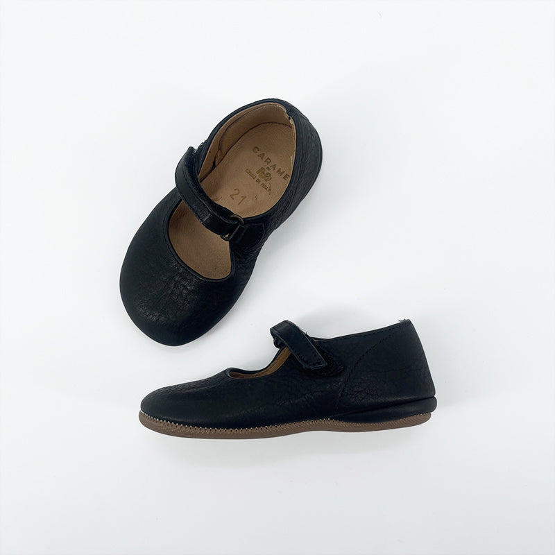 Baby Girls Black Leather Shoes