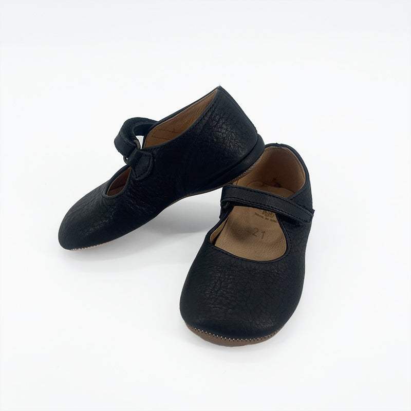 Baby Girls Black Leather Shoes