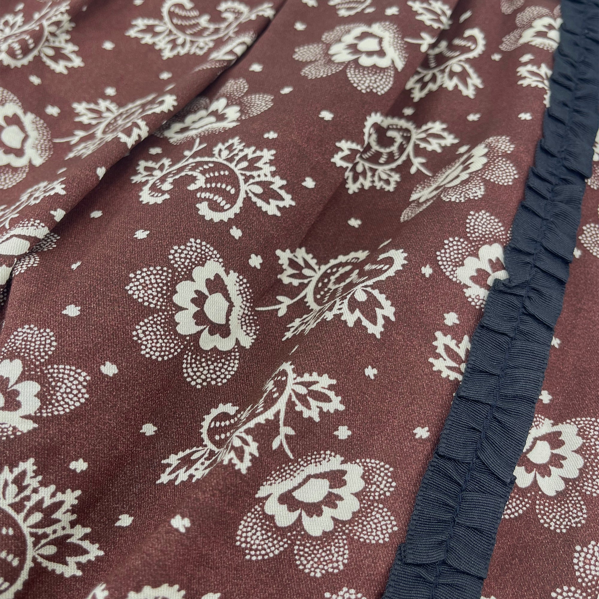 Girls Brown Printed Skirt