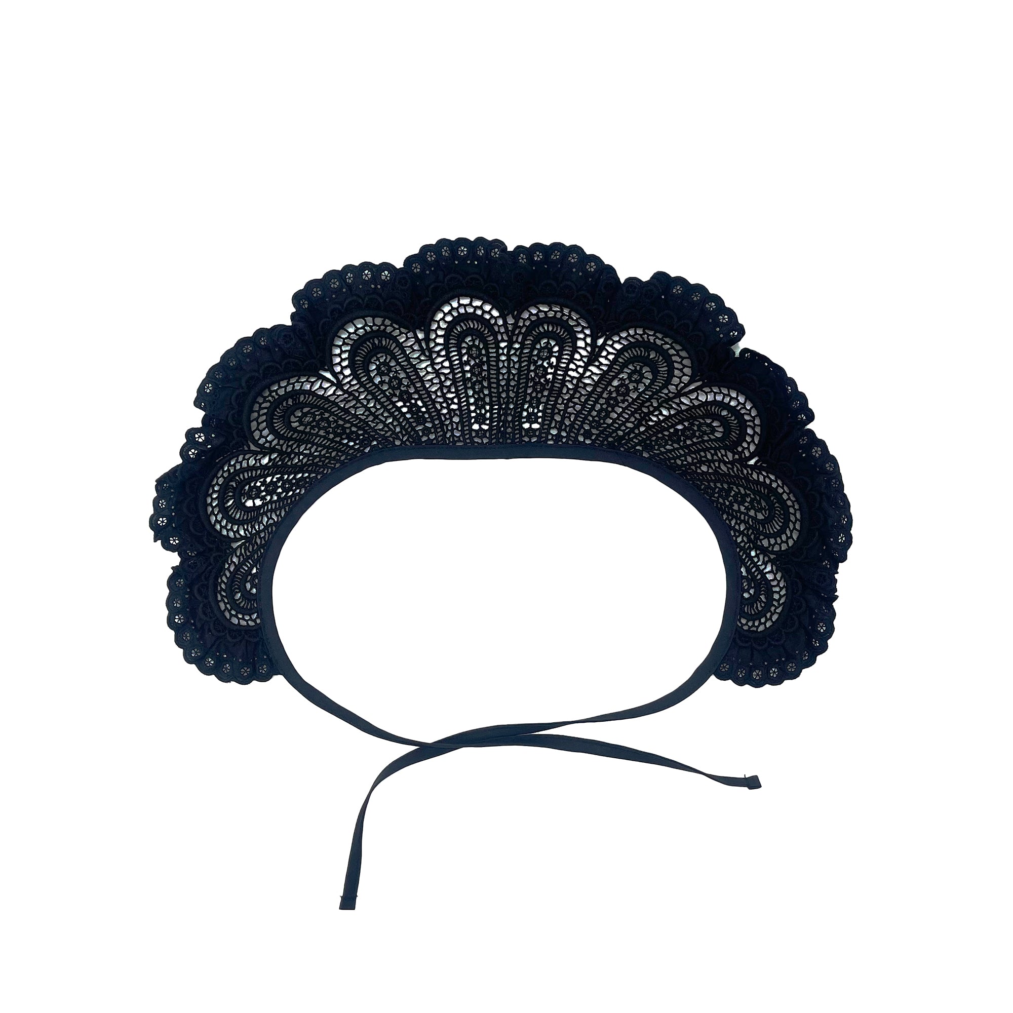 Girls Black Detachable Collar