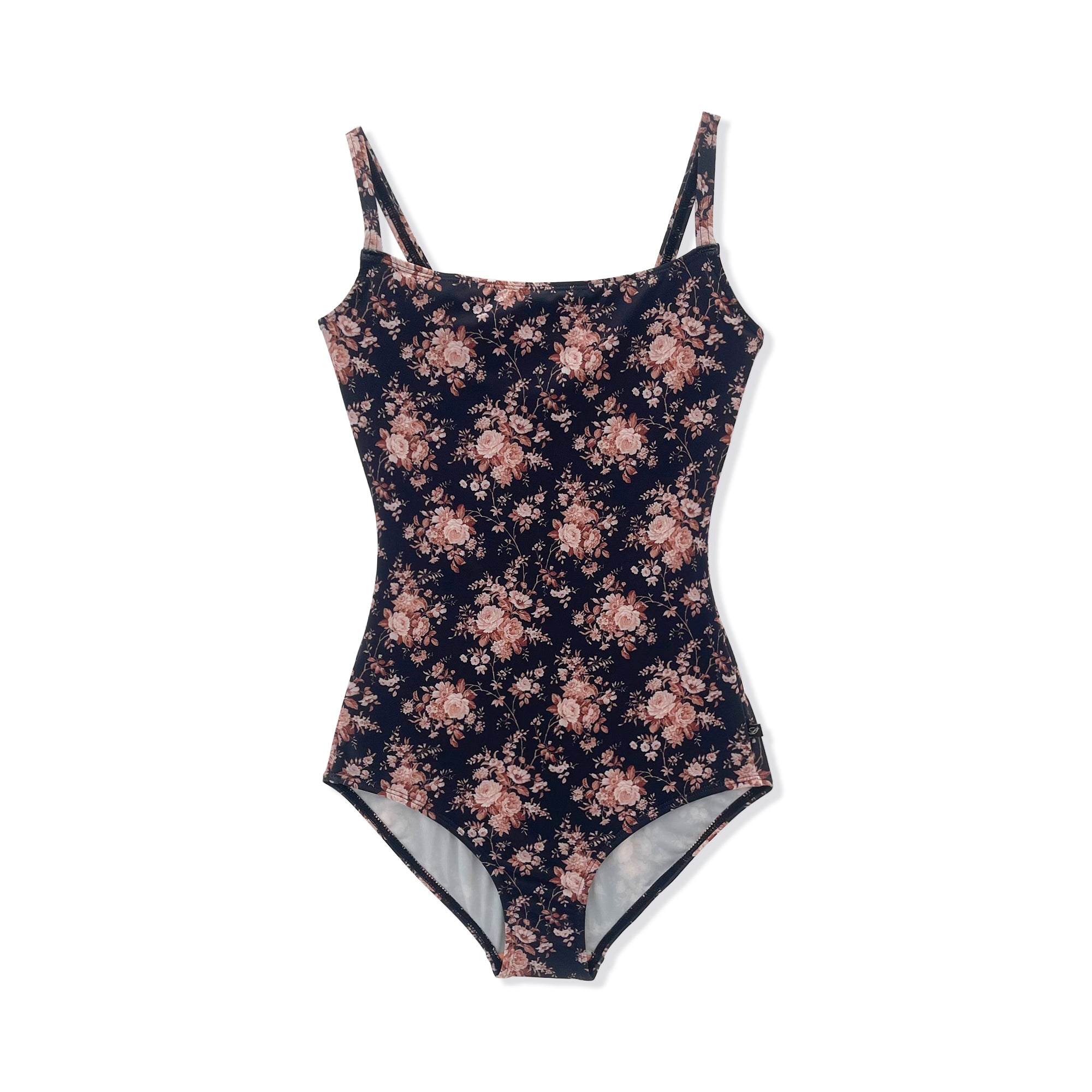 Girls Black Floral Ballet Onesies